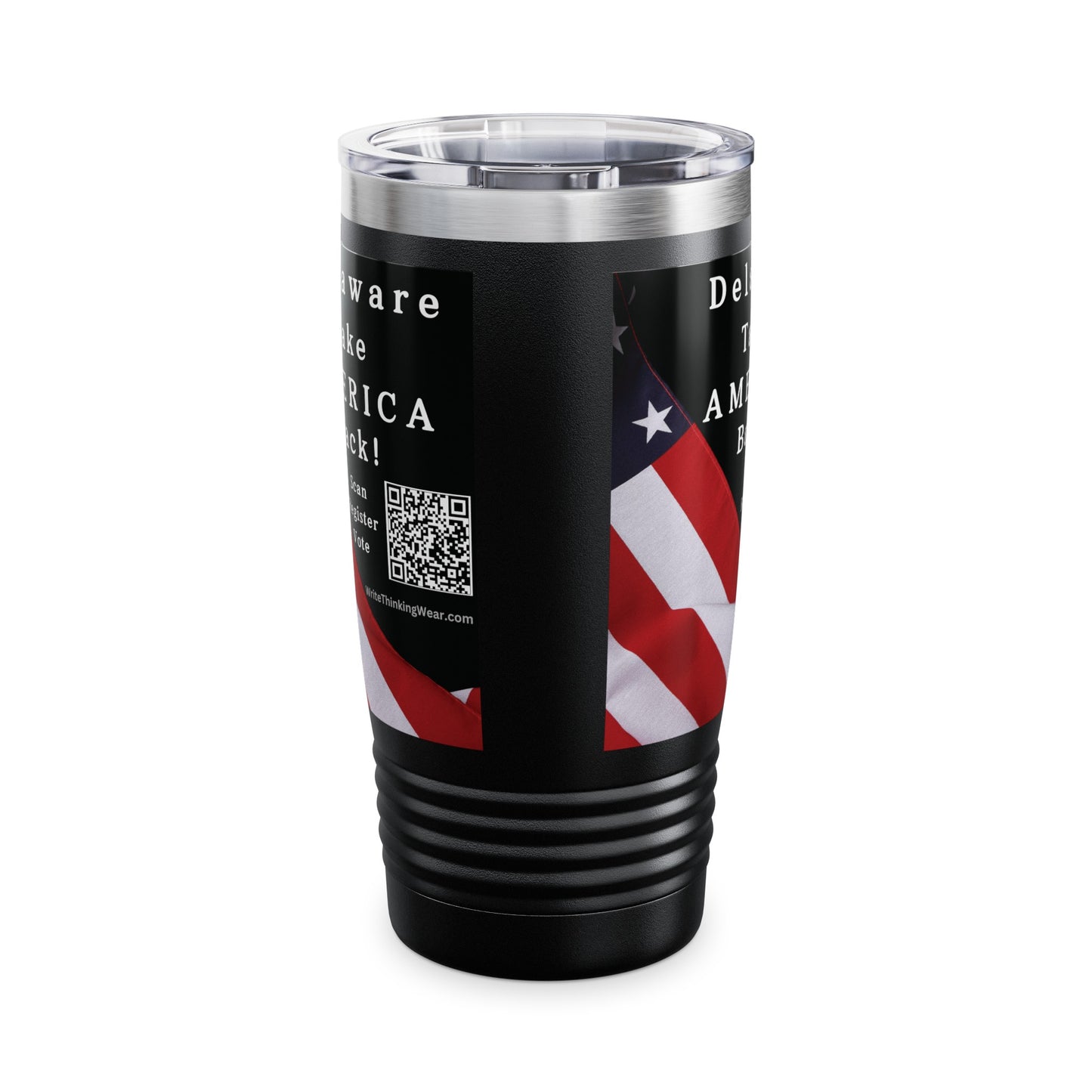 Delaware Take America Back! Scan Register Vote Ringneck Tumbler, 20oz