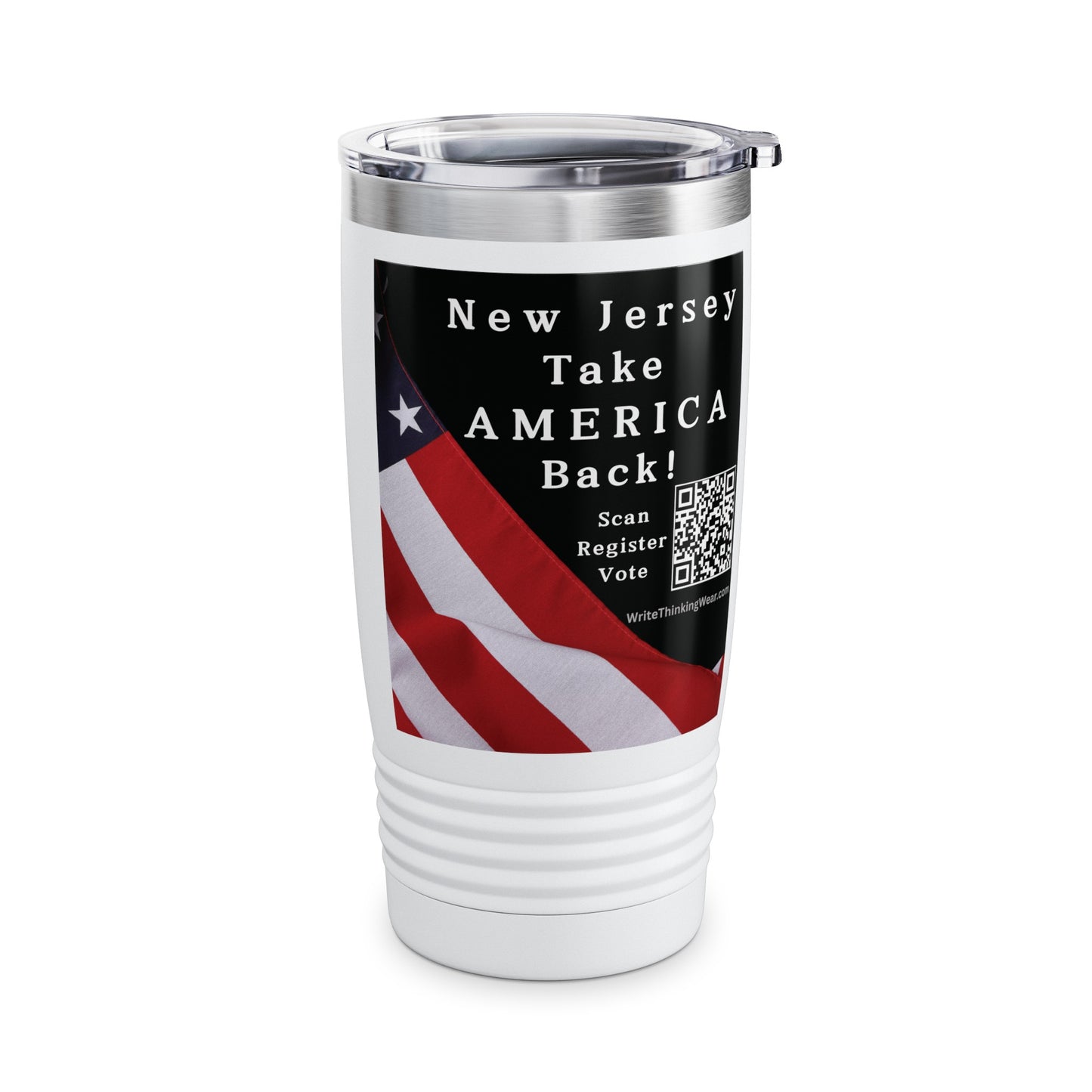 New Jersey Take America Back! Scan Register Vote Ringneck Tumbler, 20oz