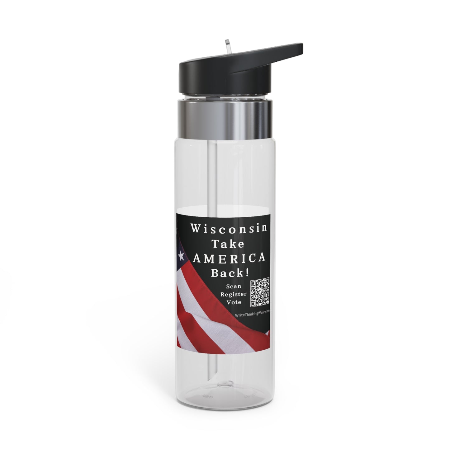 Wisconsin Take America Back! Scan Register Vote! Kensington Tritan™ Sport Bottle, 20oz