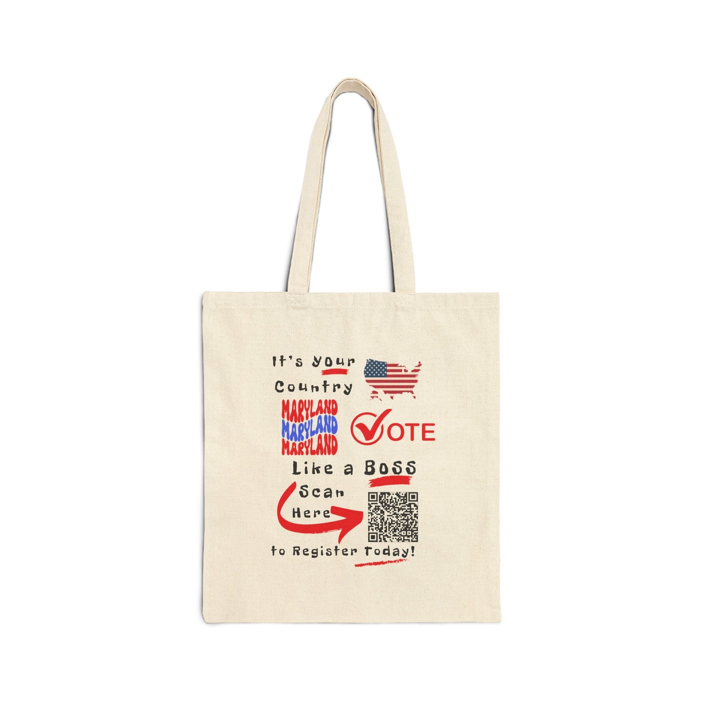 Maryland Vote Like a Boss! Cotton Canvas Tote Bag