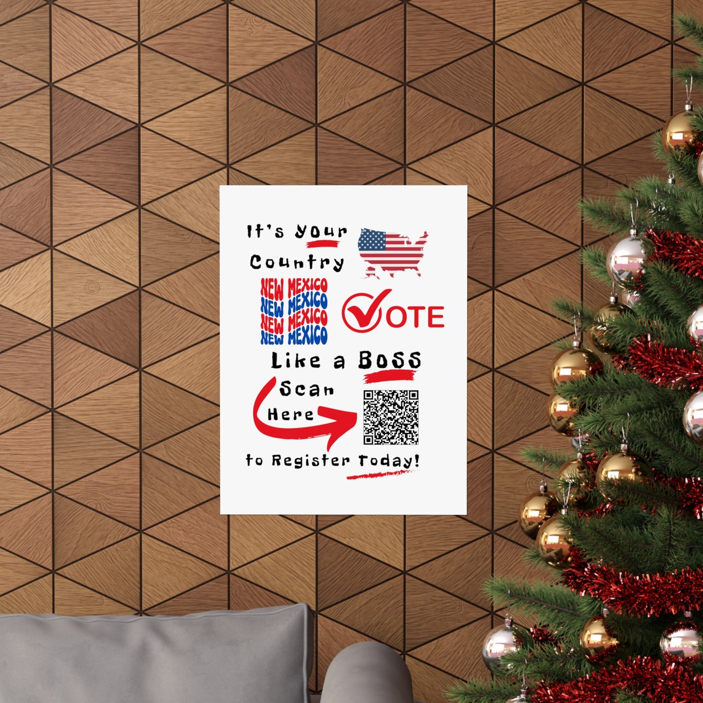 New Mexico Vote Like a Boss! Matte Vertical Posters