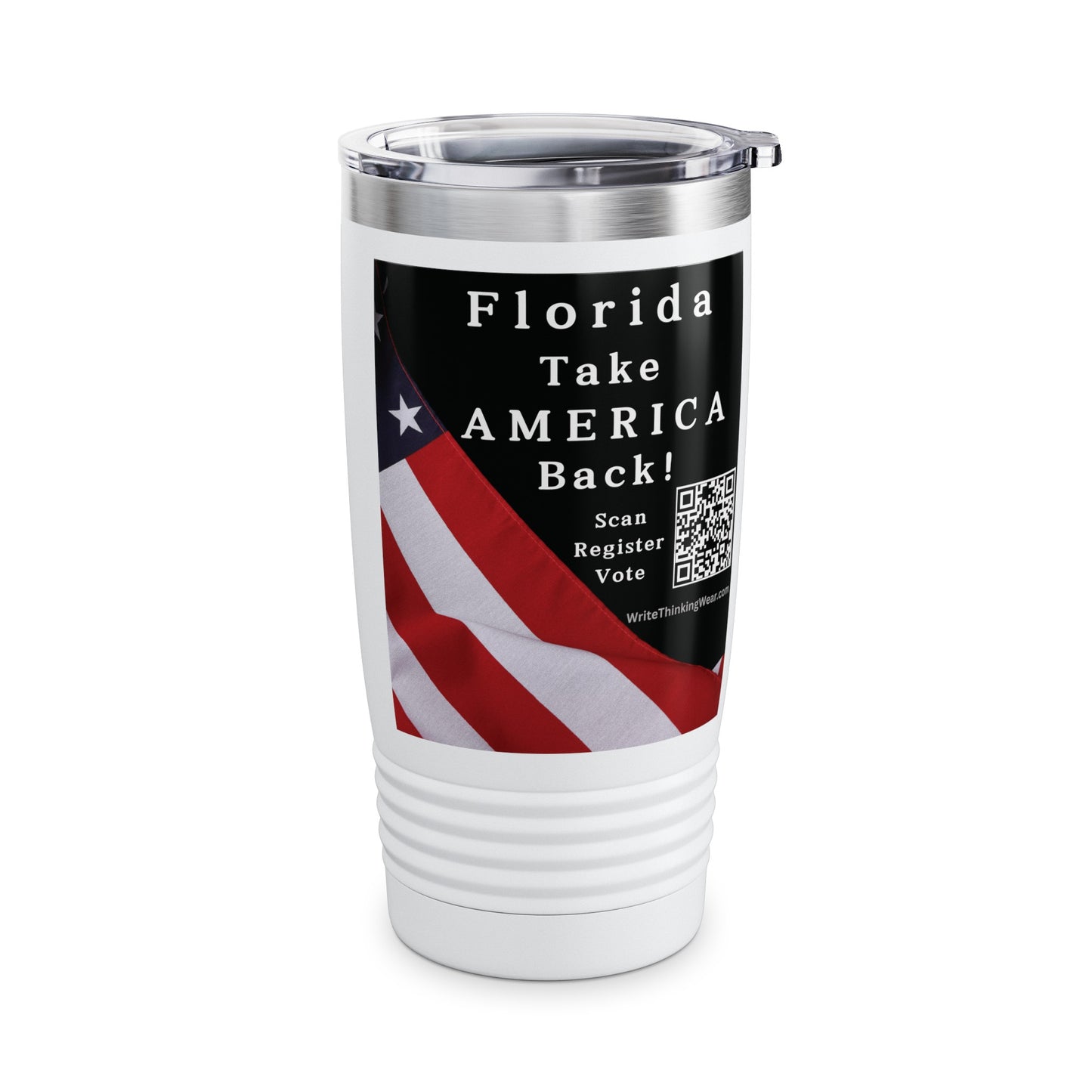 Florida Take America Back! Scan Register Vote Ringneck Tumbler, 20oz