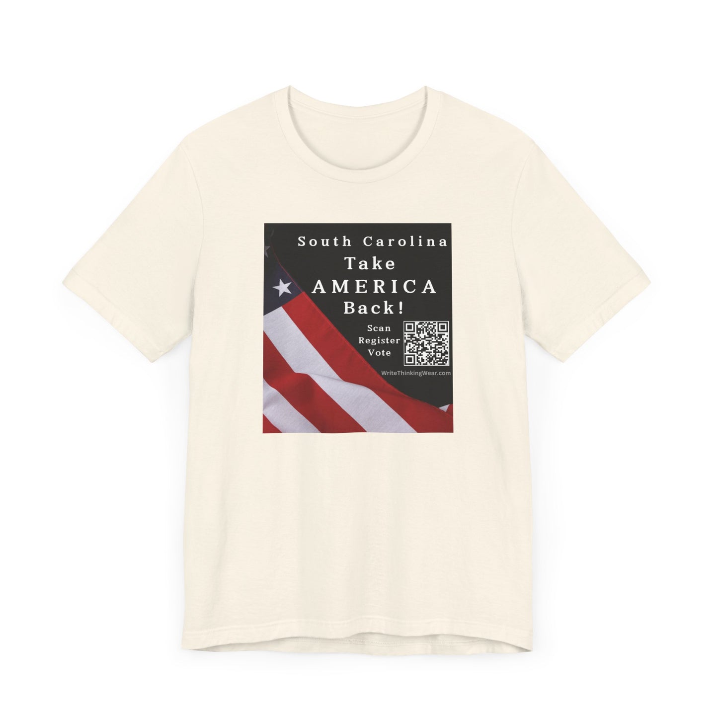 South Carolina - Take America Back! Scan Register Vote -T-shirt