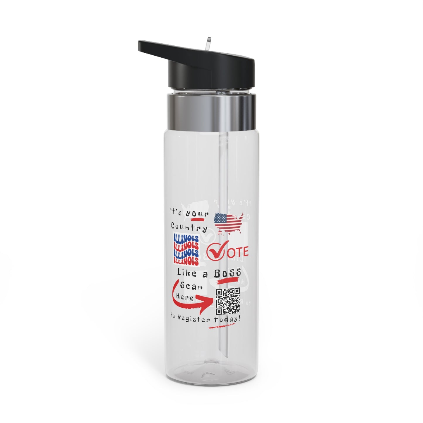 Illinois Vote Like a Boss!! Kensington Tritan™ Sport Bottle, 20oz