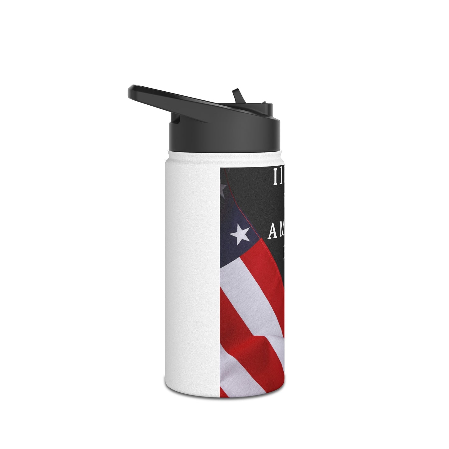 Illinois Take America Back! Scan Register Vote Stainless Steel Water Bottle, Standard Lid