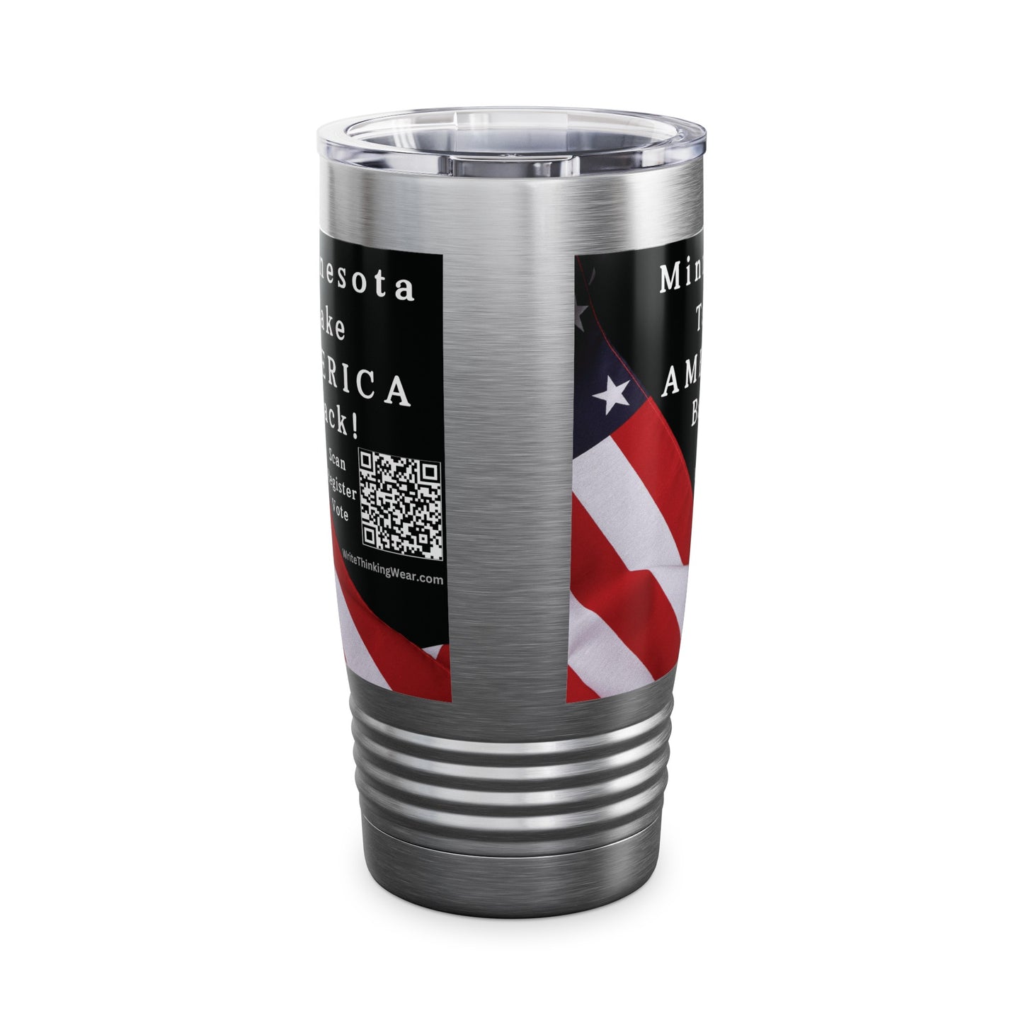 Minnesota Take America Back! Scan Register Vote Ringneck Tumbler, 20oz