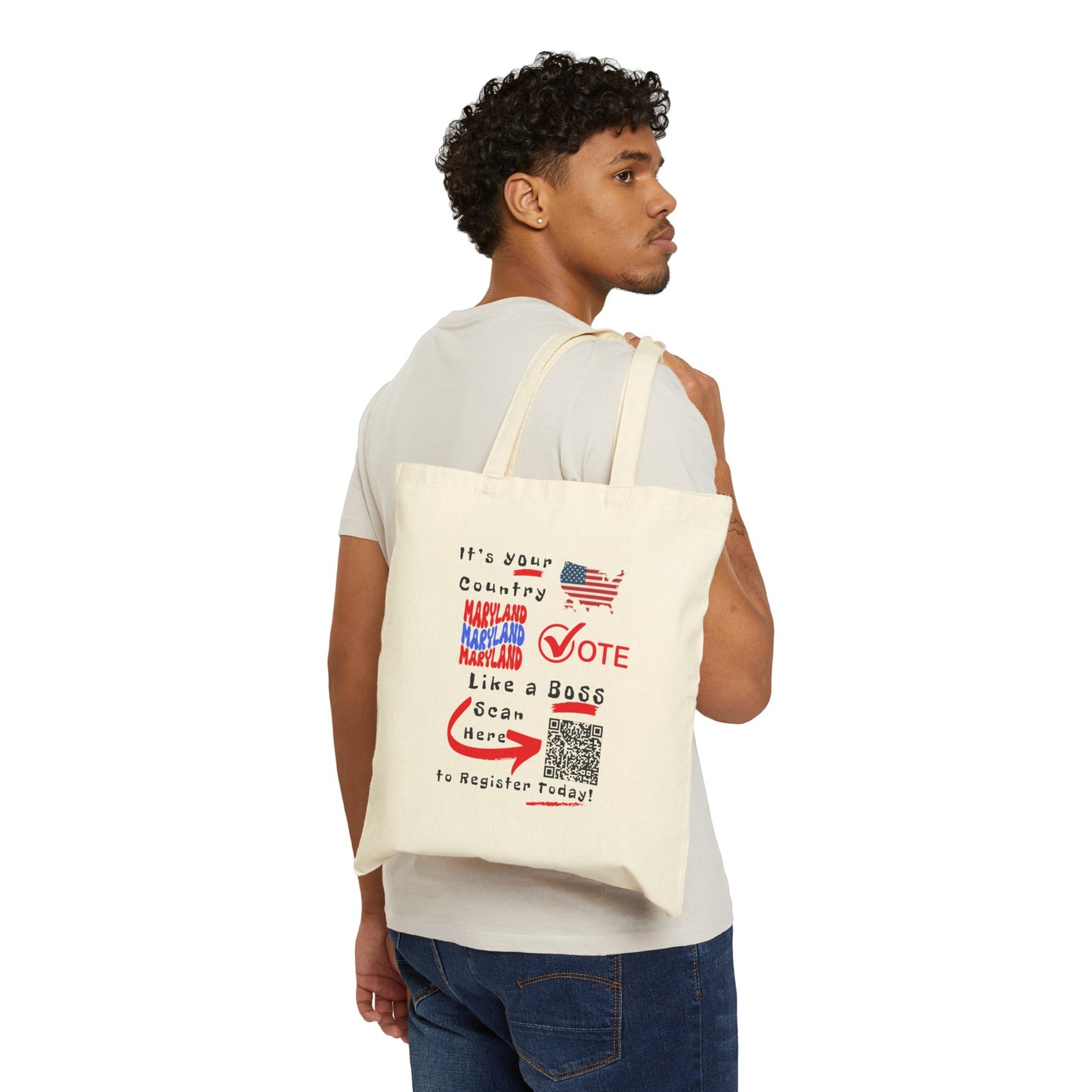 Maryland Vote Like a Boss! Cotton Canvas Tote Bag