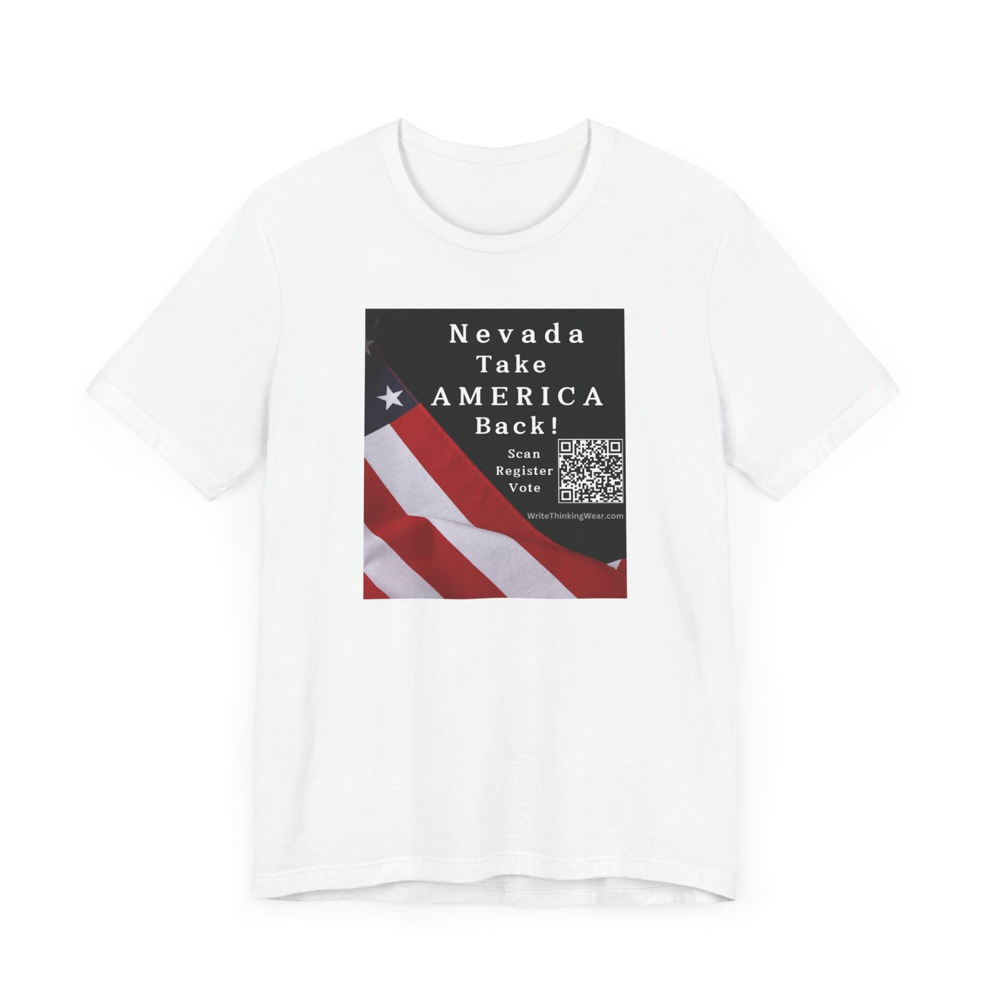 Nevada - Take America Back! Scan Register Vote -T-shirt