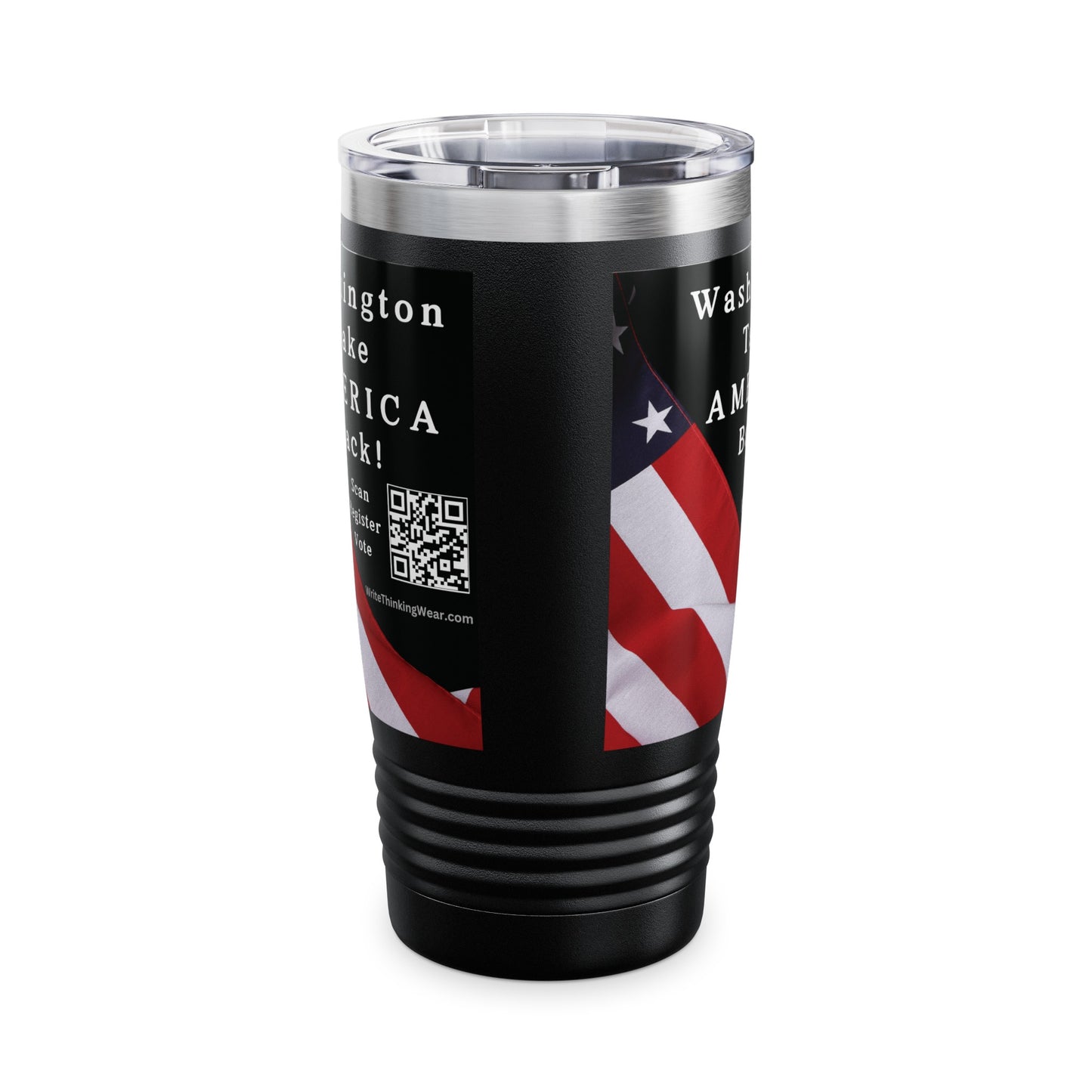 Washington Take America Back! Scan Register Vote Ringneck Tumbler, 20oz