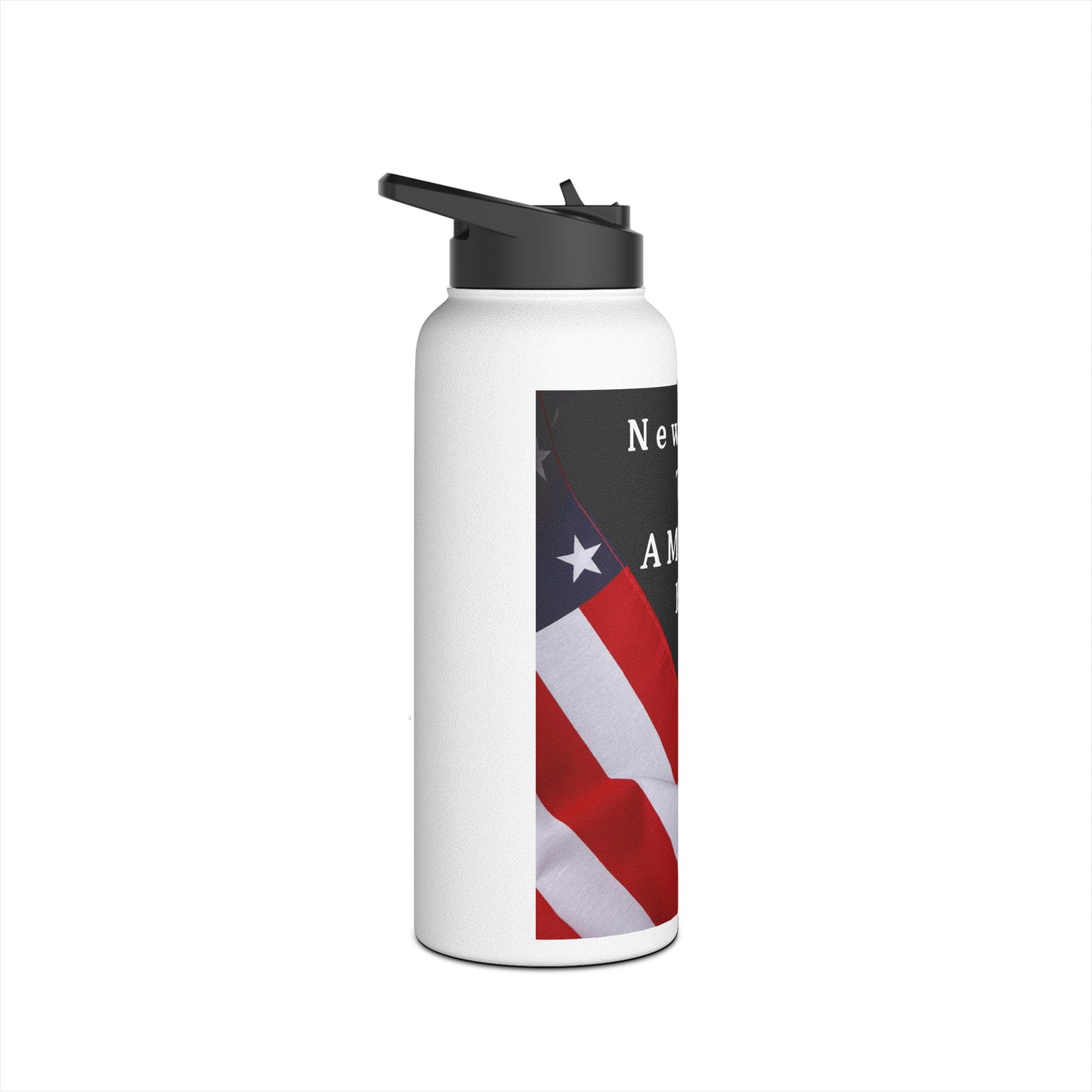 New Jersey Take America Back! Scan Register Vote Stainless Steel Water Bottle, Standard Lid