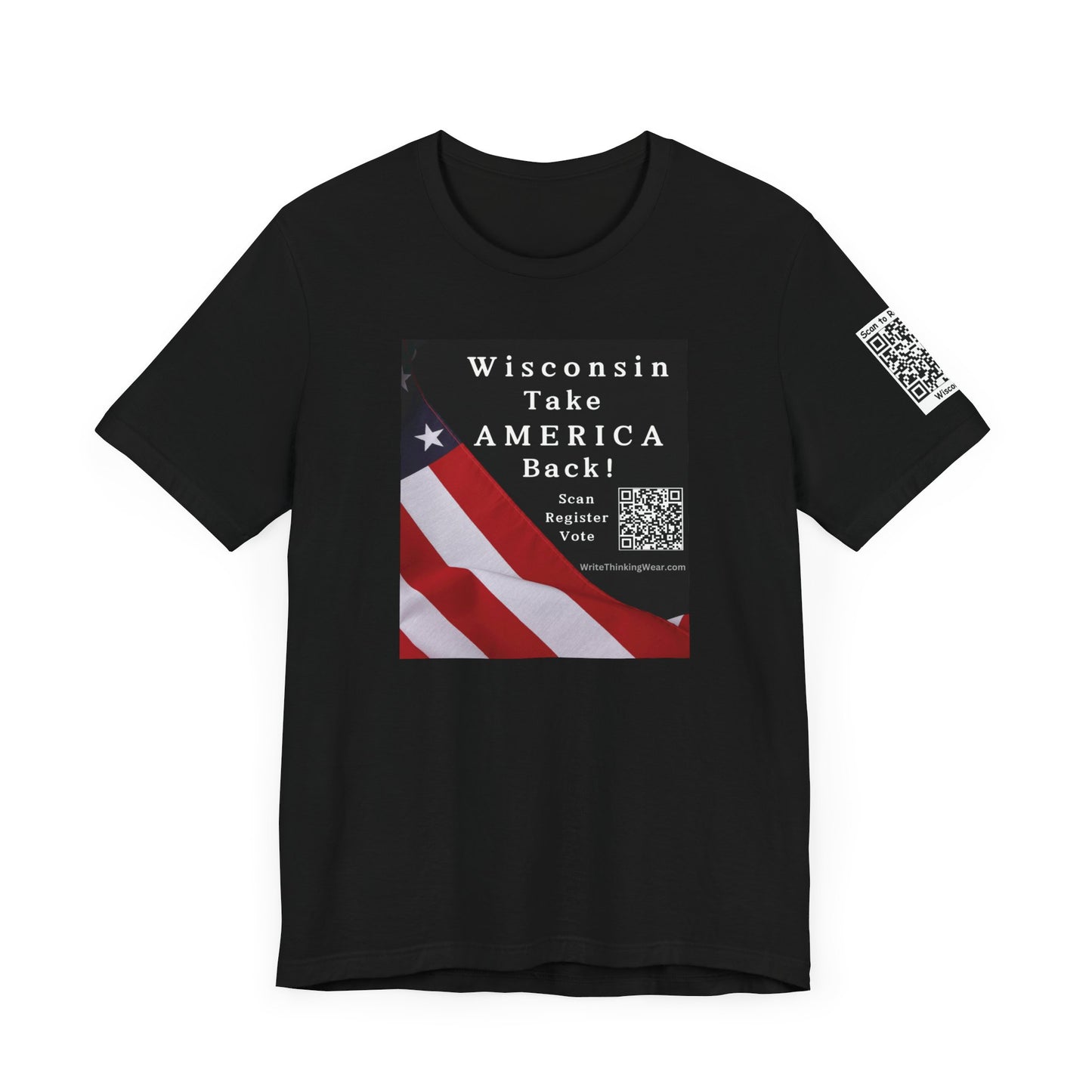 Wisconsin Take America Back! Scan Register Vote With Sleeve QR