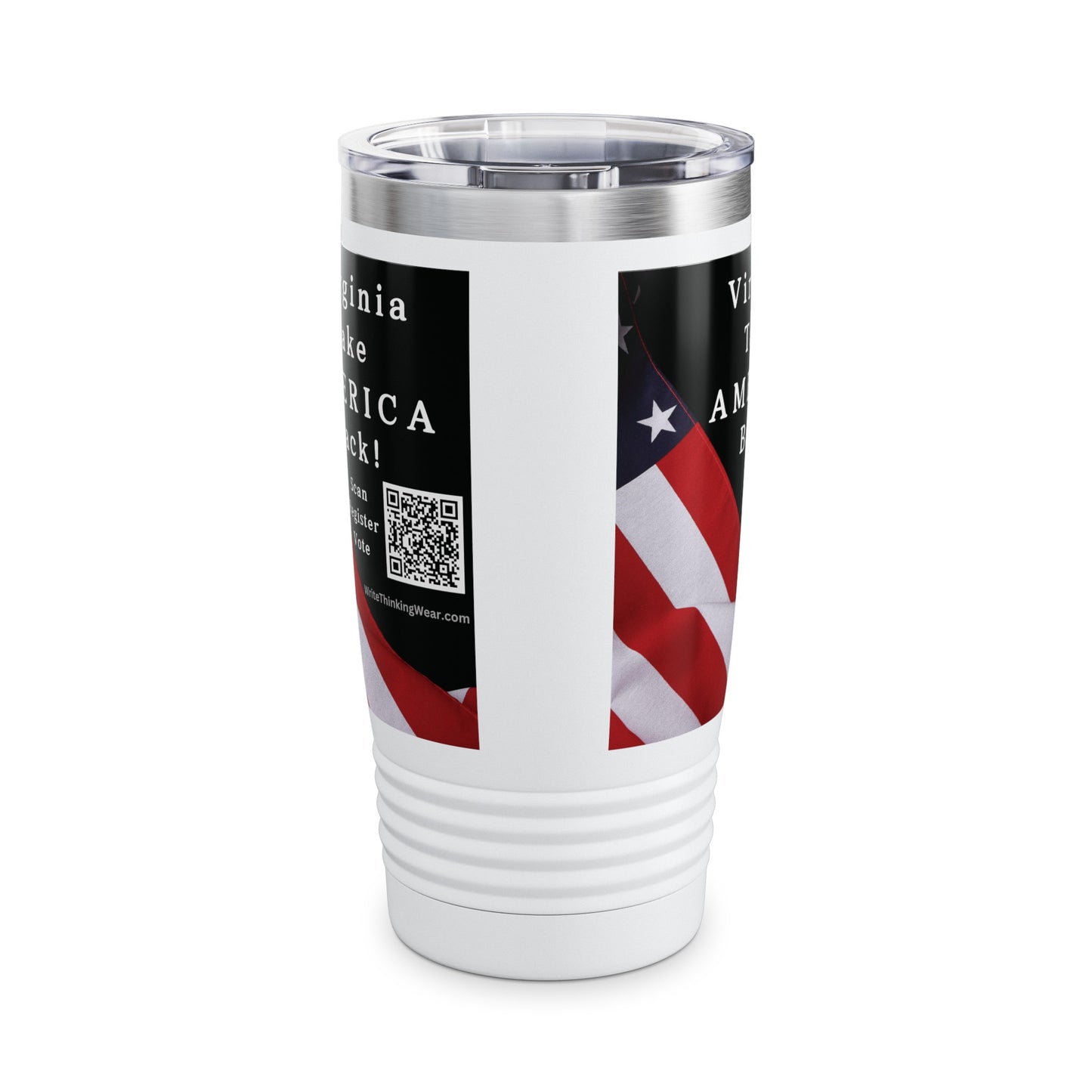 Virginia Take America Back! Scan Register Vote Ringneck Tumbler, 20oz