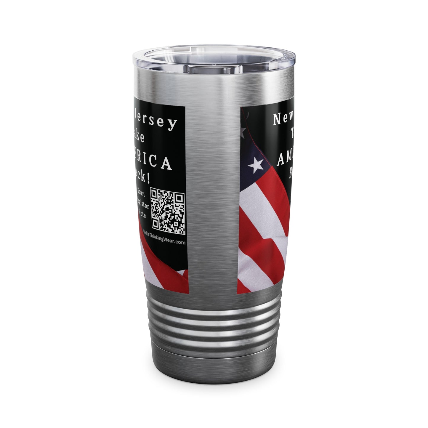 New Jersey Take America Back! Scan Register Vote Ringneck Tumbler, 20oz