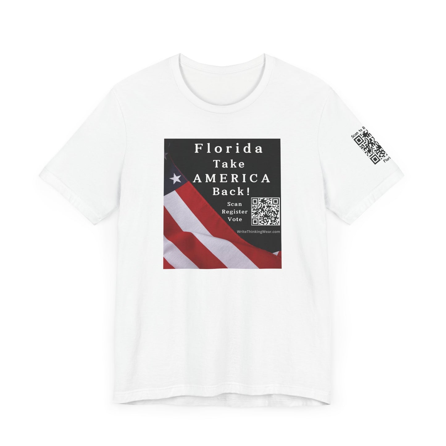 Florida Take America Back! Scan Register Vote With Sleeve QR