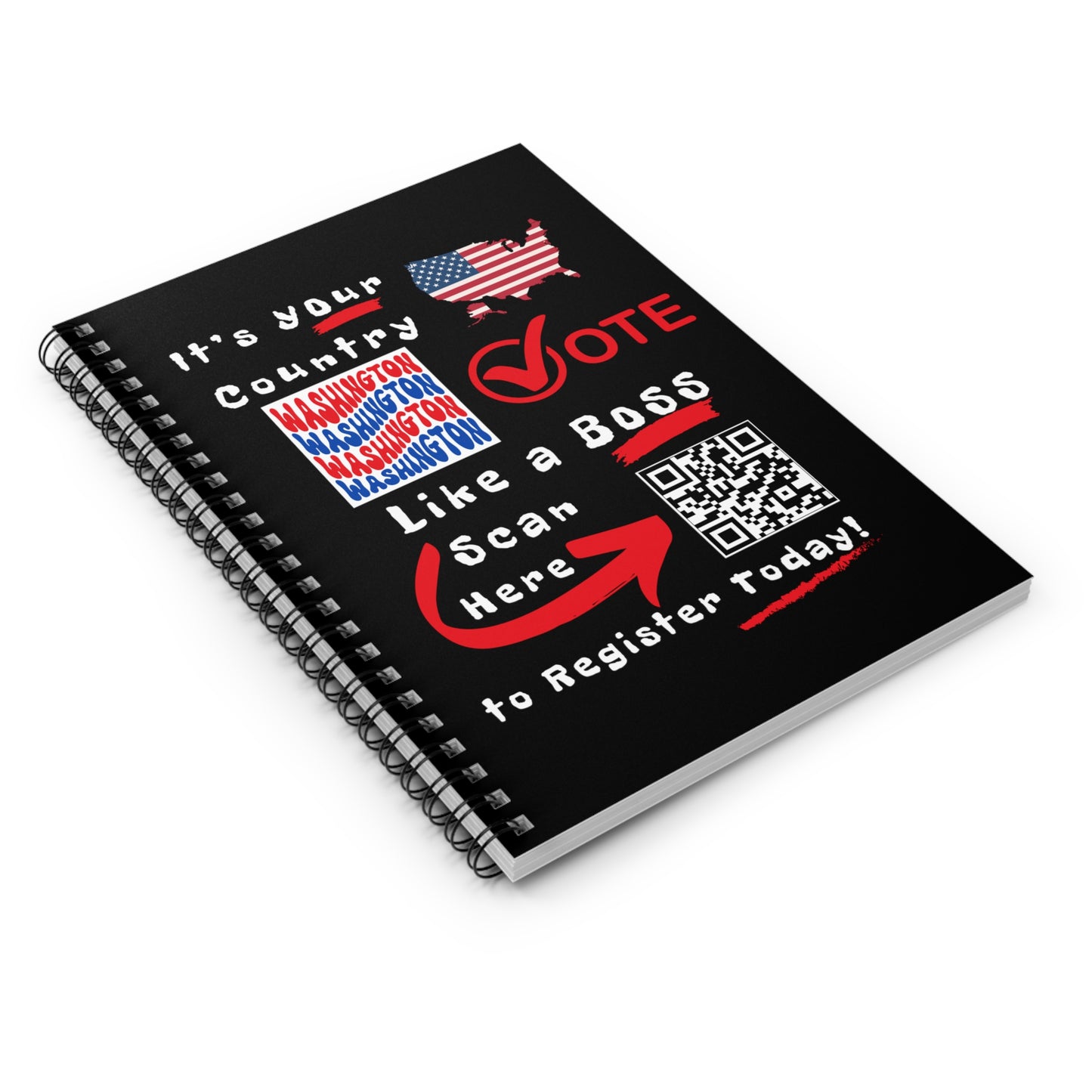 Washington Vote Like a Boss! Spiral Notebook - Ruled Line