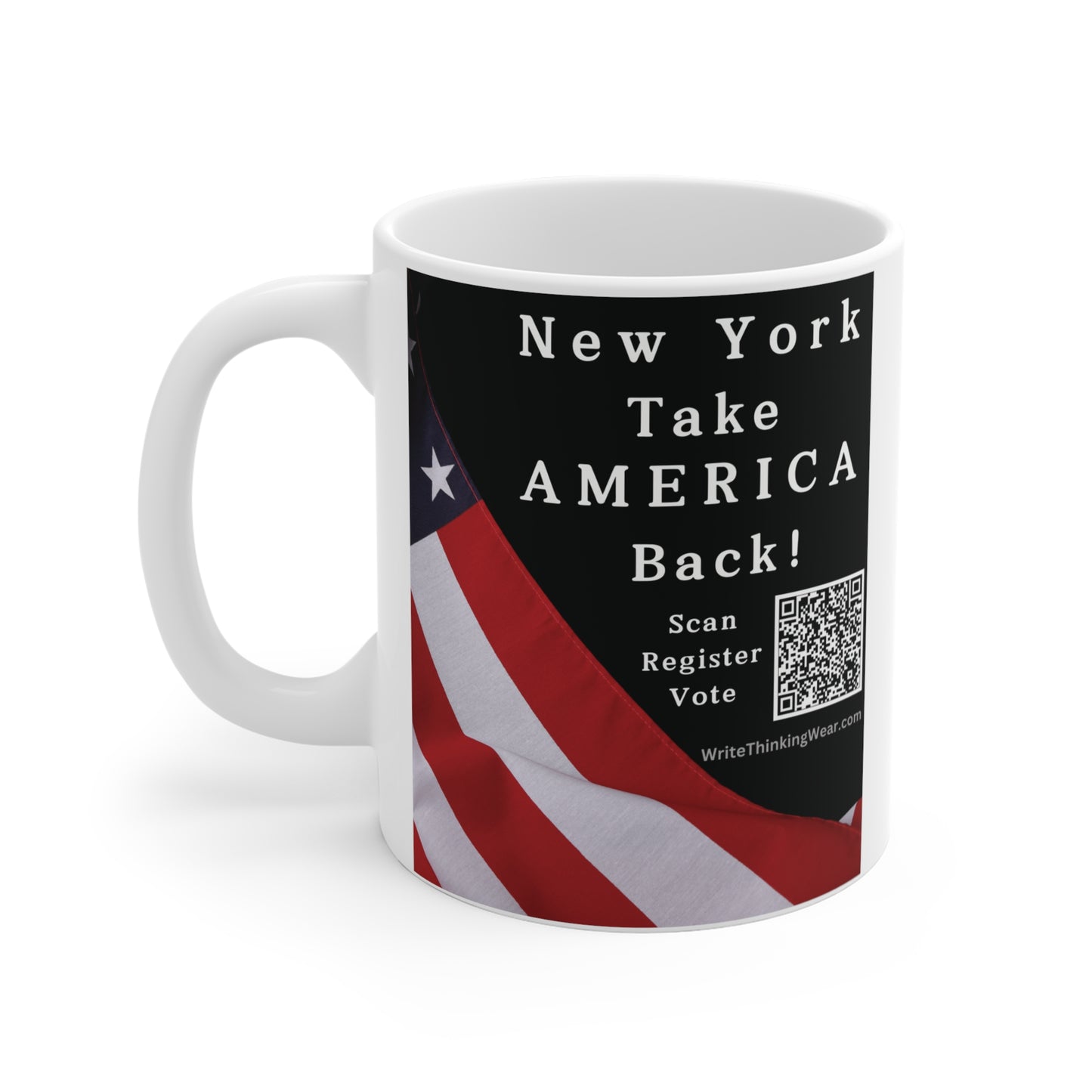 New York Take America Back! Scan Register Vote Mug