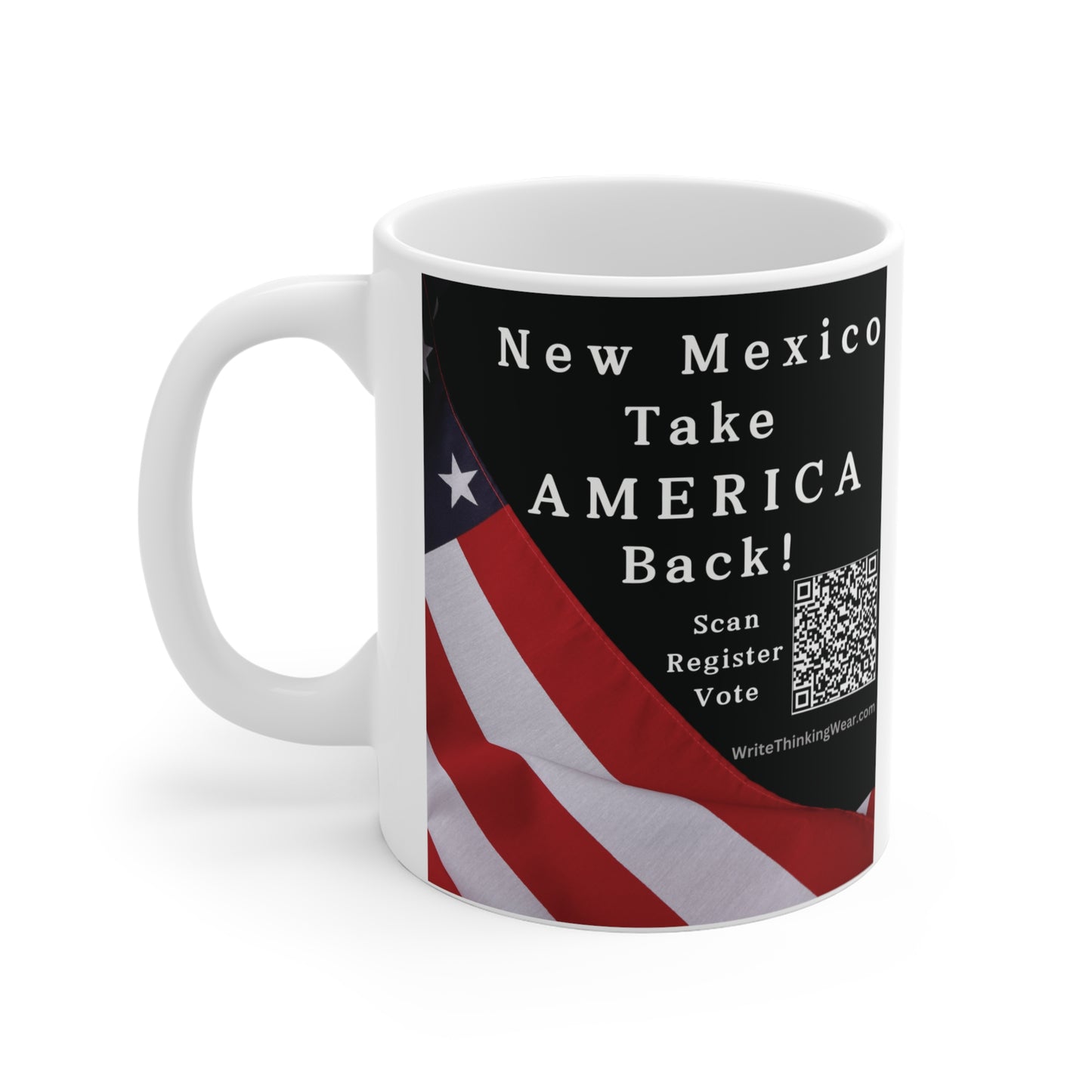 New Mexico Take America Back! Scan Register Vote Mug