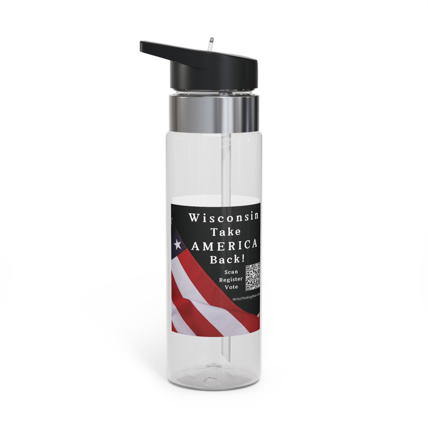 Wisconsin Take America Back! Scan Register Vote! Kensington Tritan™ Sport Bottle, 20oz