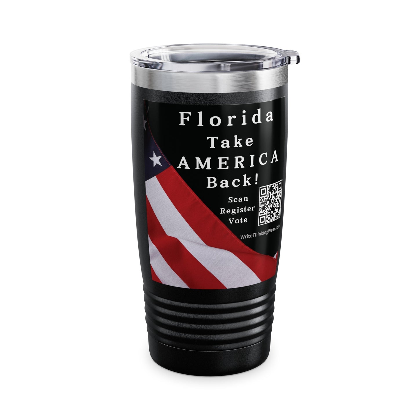 Florida Take America Back! Scan Register Vote Ringneck Tumbler, 20oz