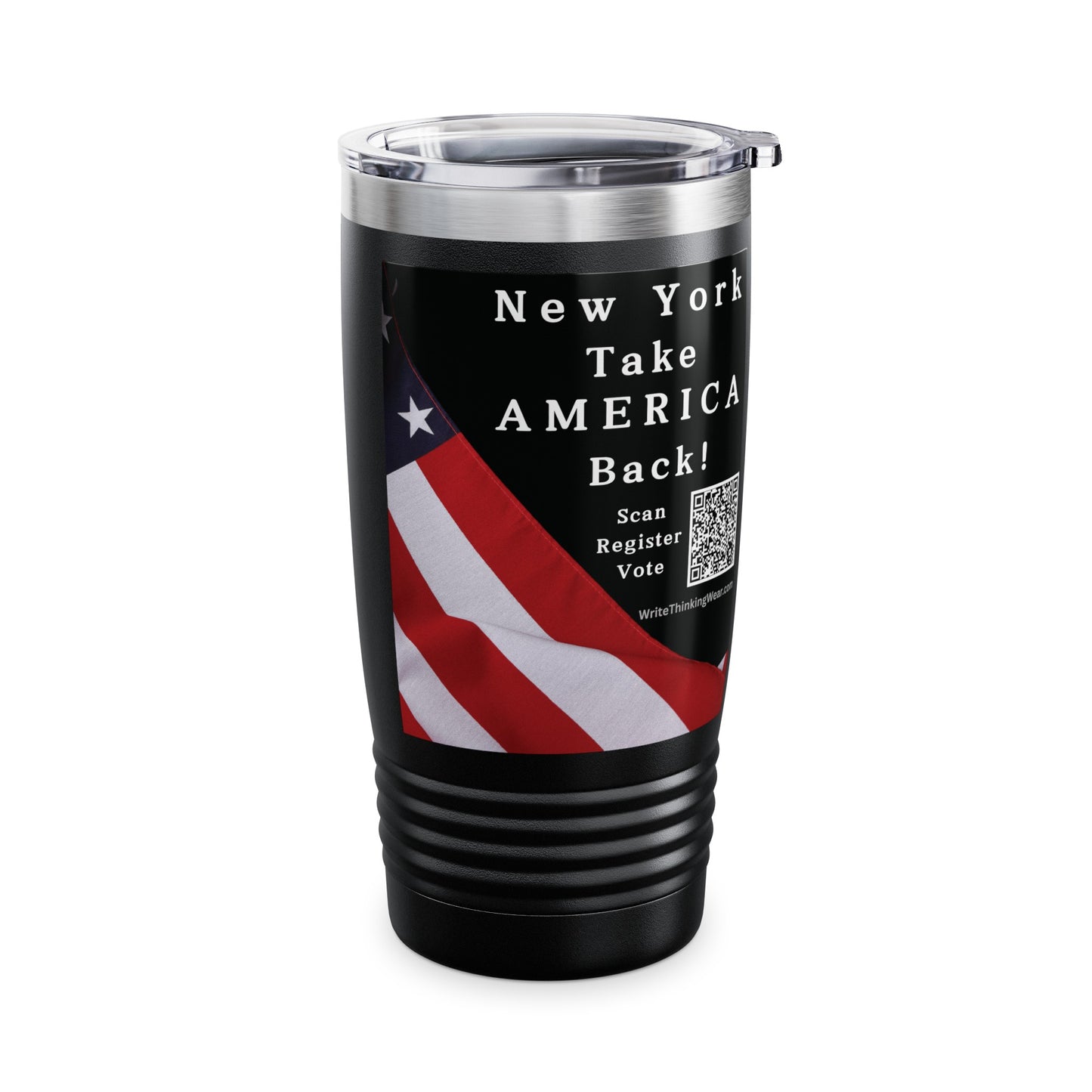 New York Take America Back! Scan Register Vote Ringneck Tumbler, 20oz