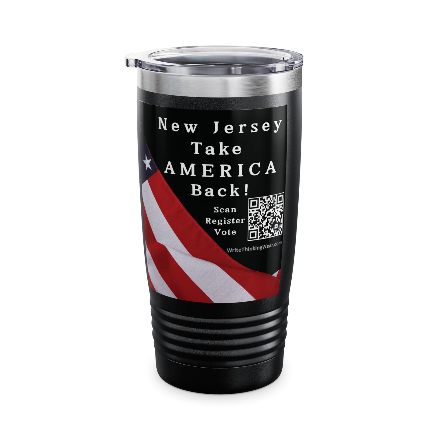 New Jersey Take America Back! Scan Register Vote Ringneck Tumbler, 20oz