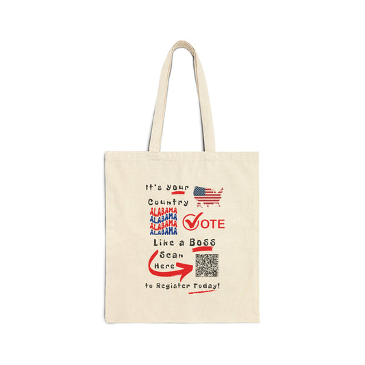 Alabama Vote Like a Boss! Cotton Canvas Tote Bag