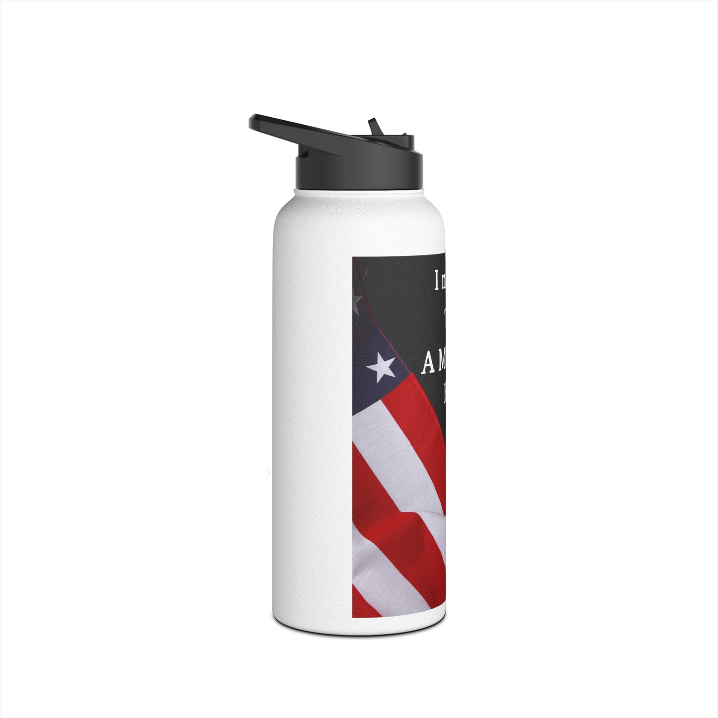 Indiana Take America Back! Scan Register Vote Stainless Steel Water Bottle, Standard Lid