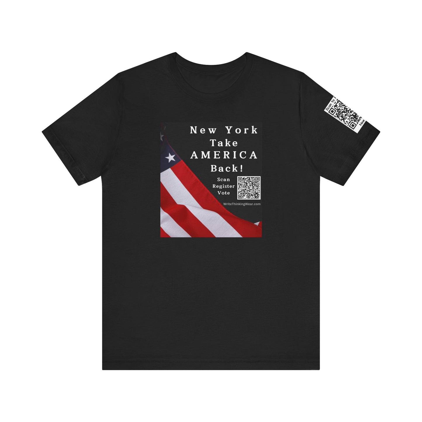 New York Take America Back! Scan Register Vote With Sleeve QR