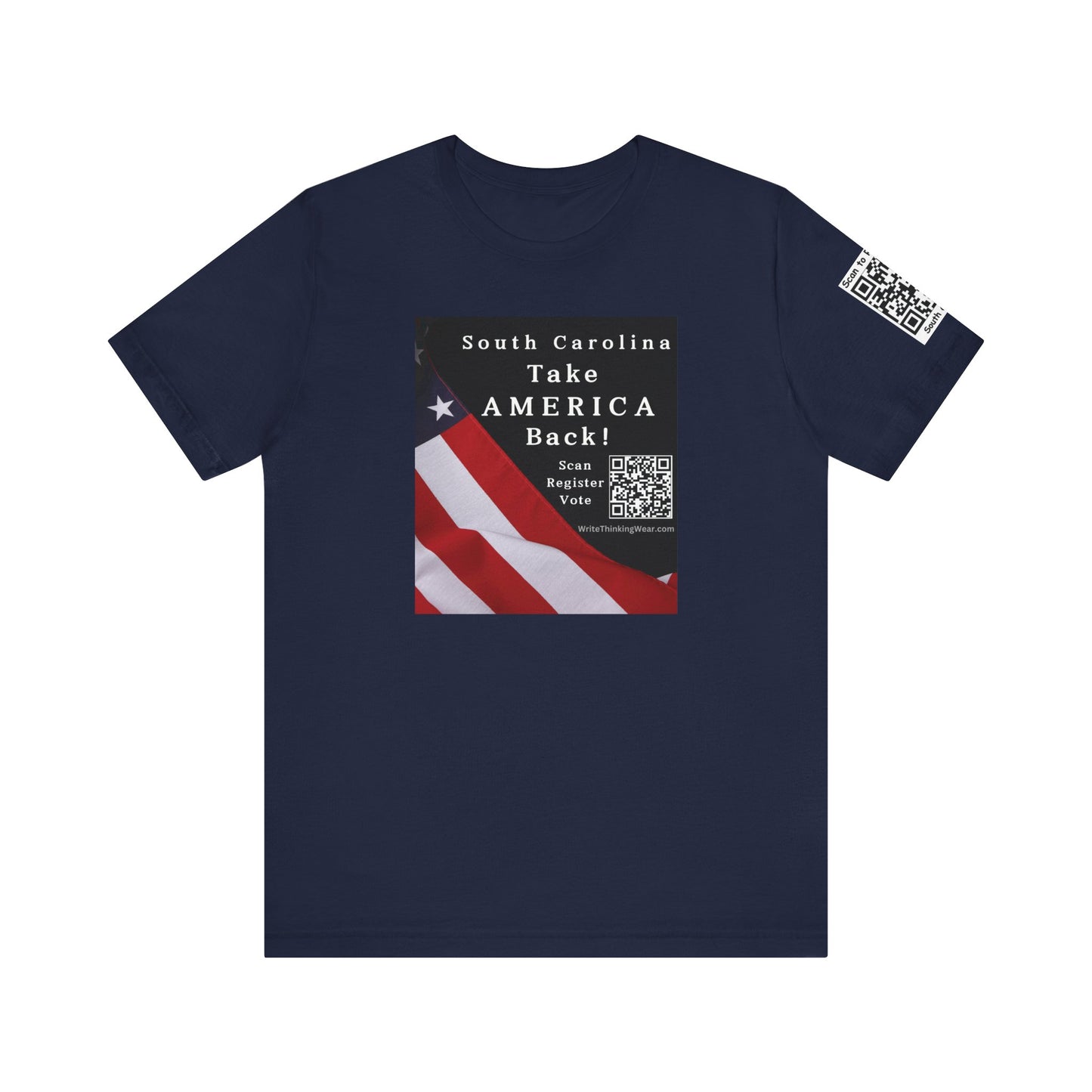 South Carolina Take America Back! Scan Register Vote With Sleeve QR