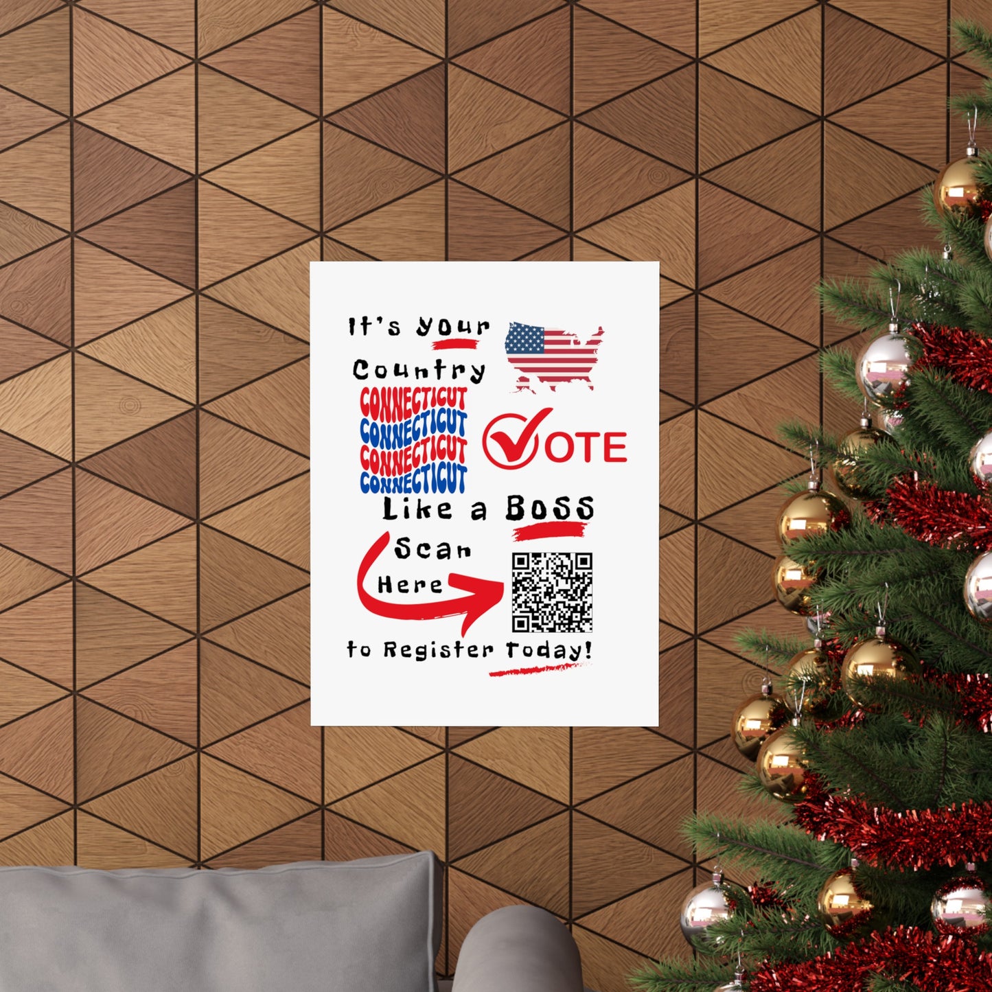 Connecticut Vote Like a Boss! Matte Vertical Posters