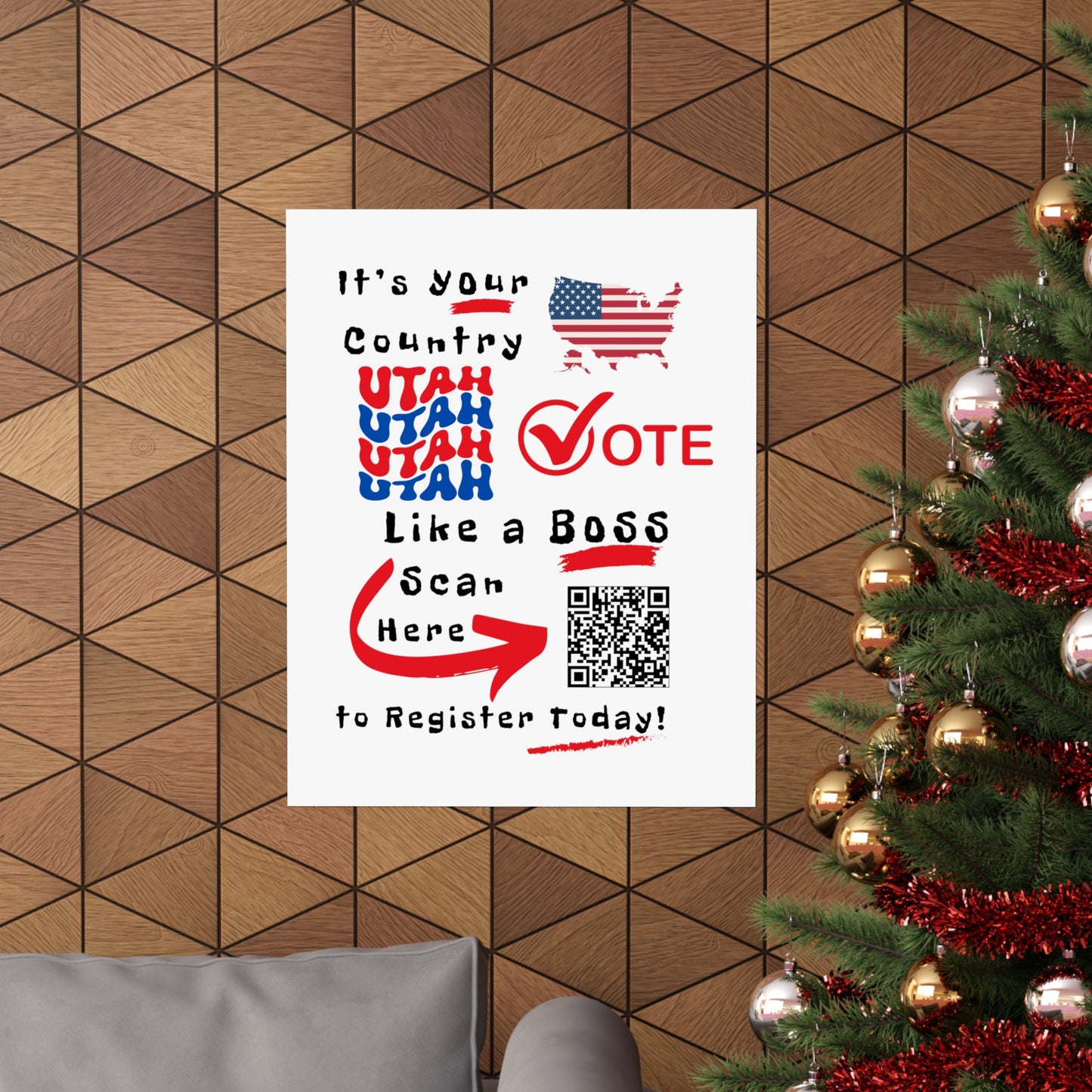 Utah Vote Like a Boss! Matte Vertical Posters