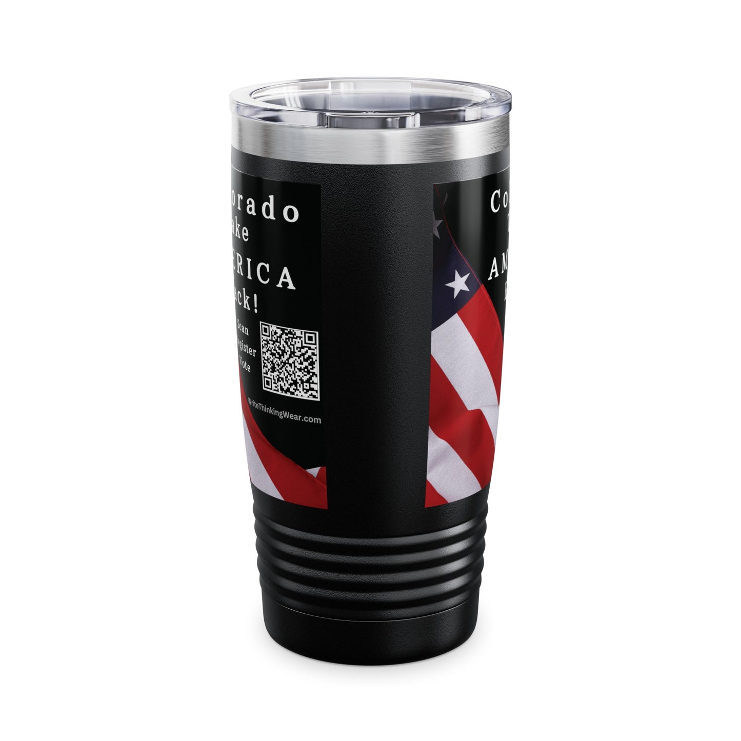 Colorado Take America Back! Scan Register Vote Ringneck Tumbler, 20oz