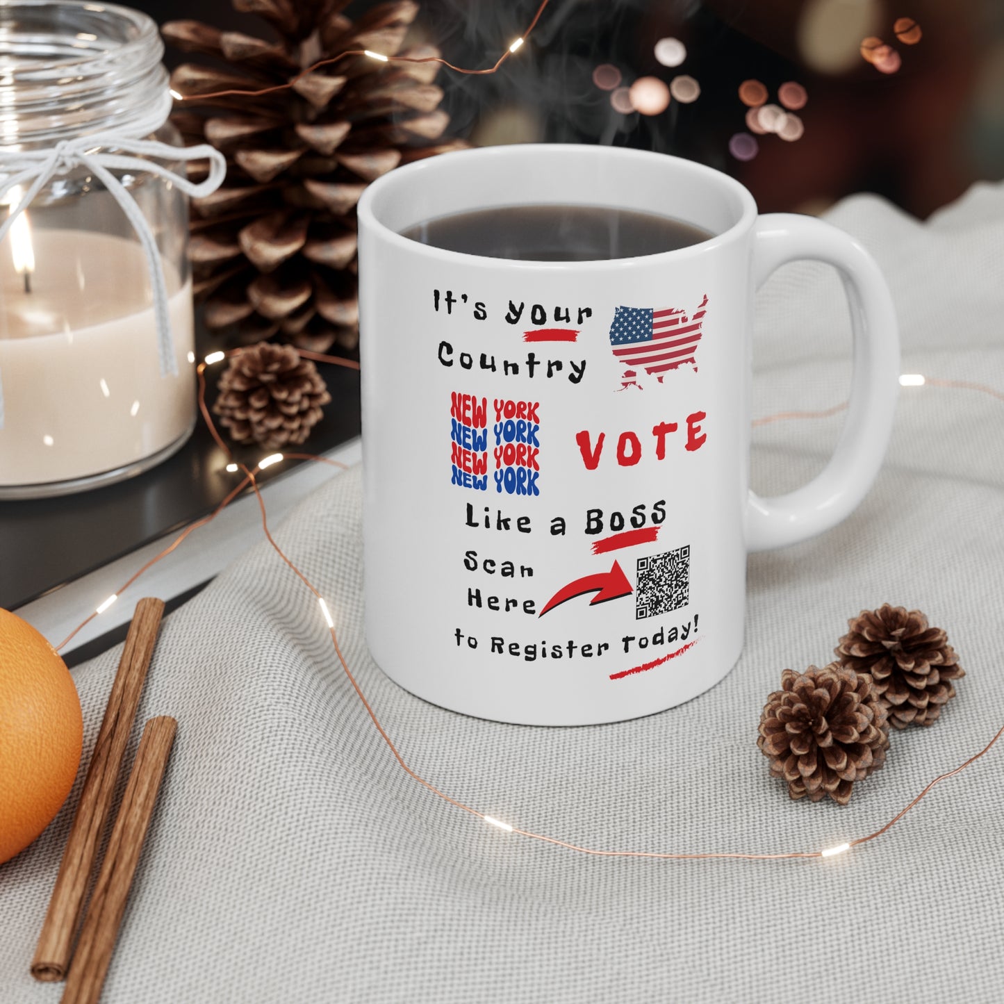 Vote Like a Boss New York Mug 11oz