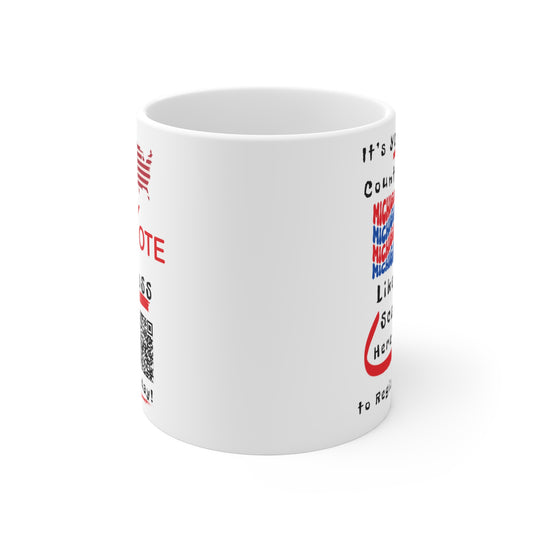 Michigan Vote Like a Boss! Mug 11oz - White