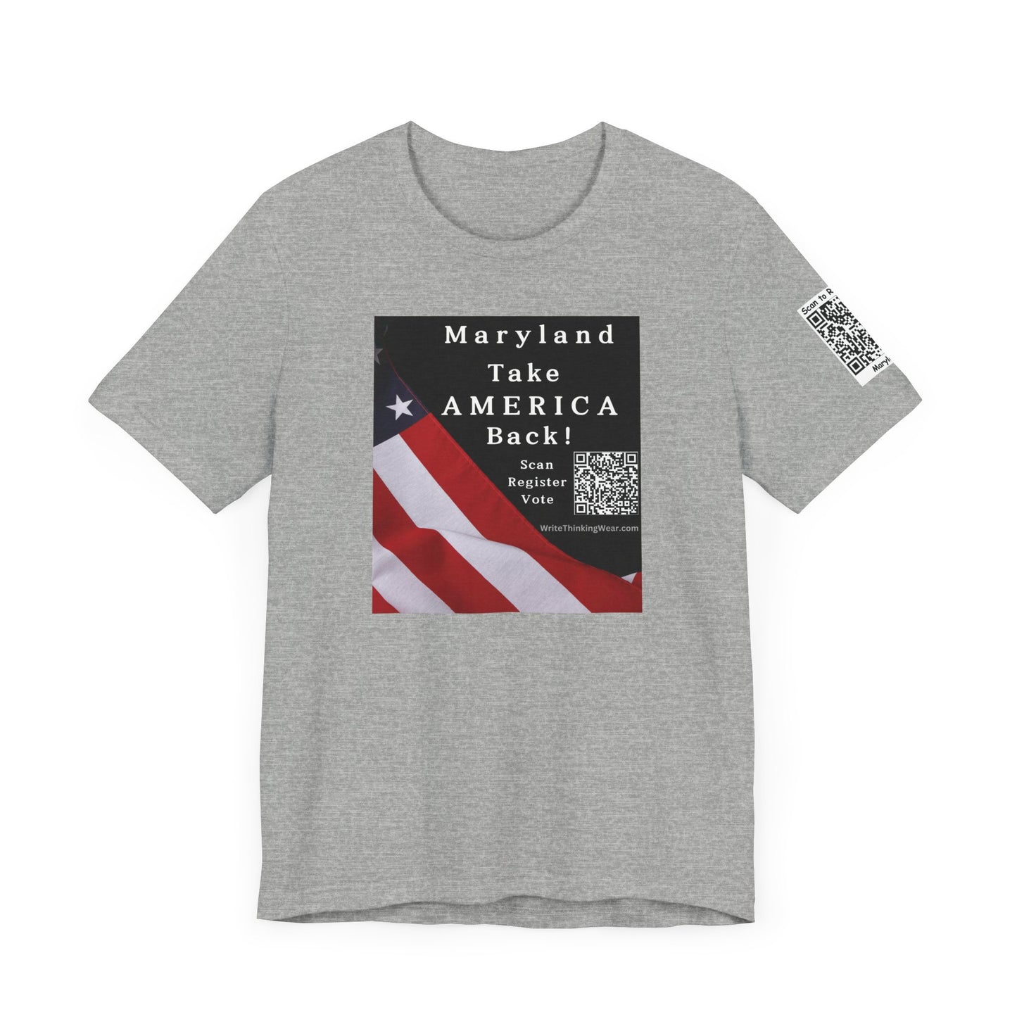 Maryland Take America Back! Scan Register Vote With Sleeve QR