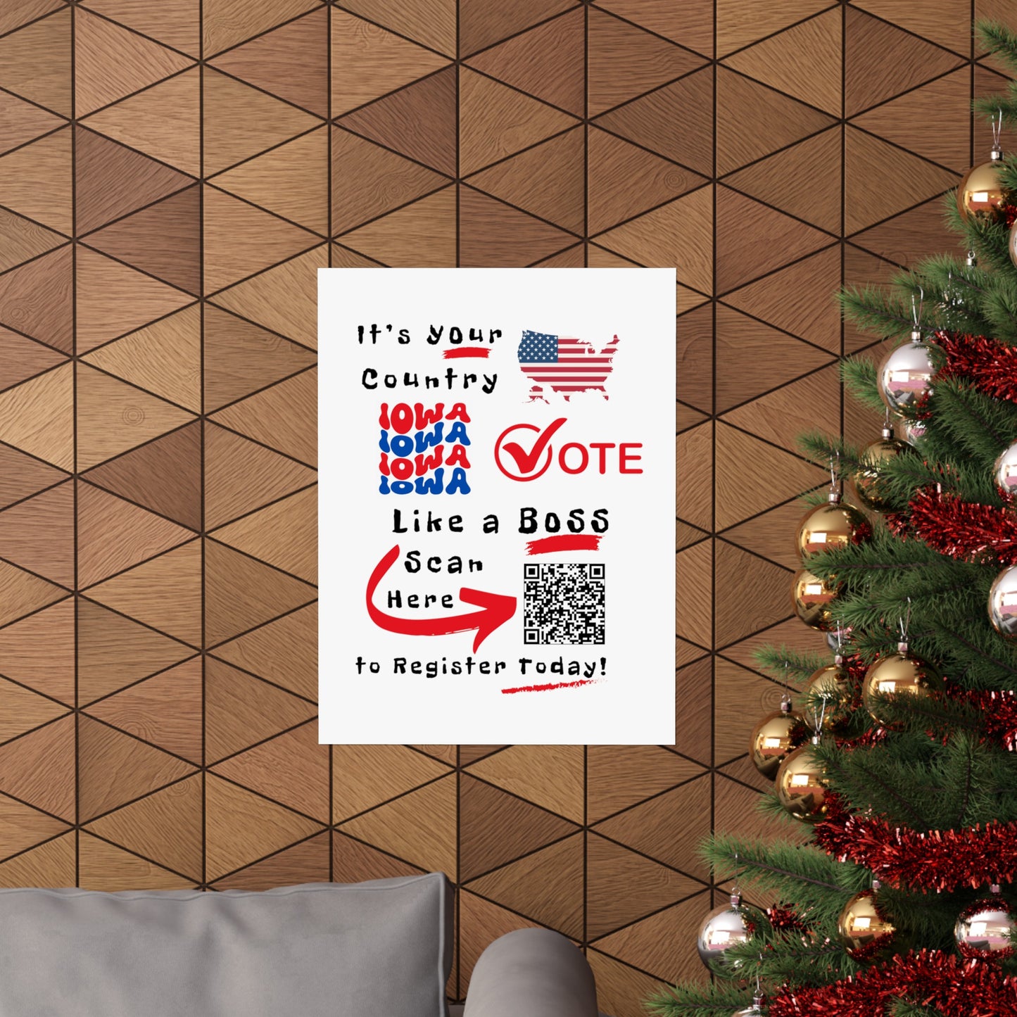 Iowa Vote Like a Boss! Matte Vertical Posters