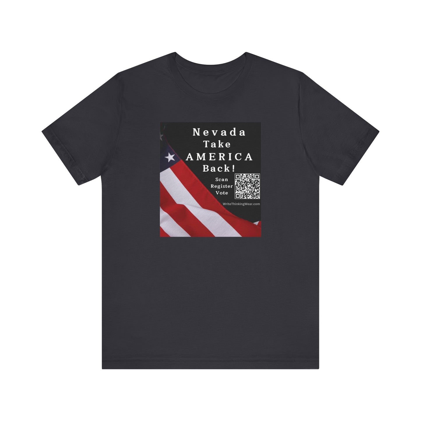 Nevada - Take America Back! Scan Register Vote -T-shirt