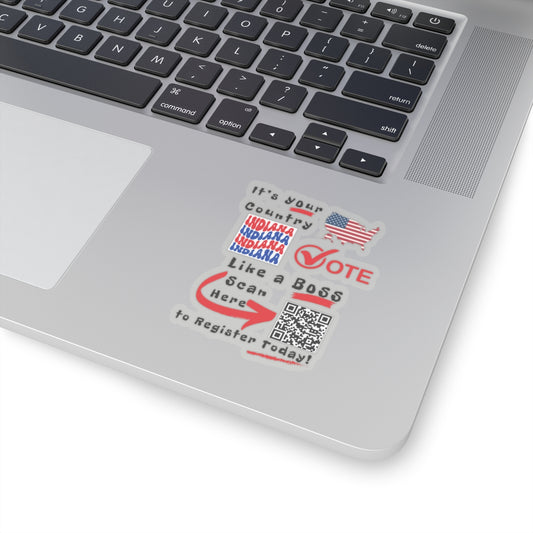 Indiana Vote Like a Boss! Kiss-Cut Stickers