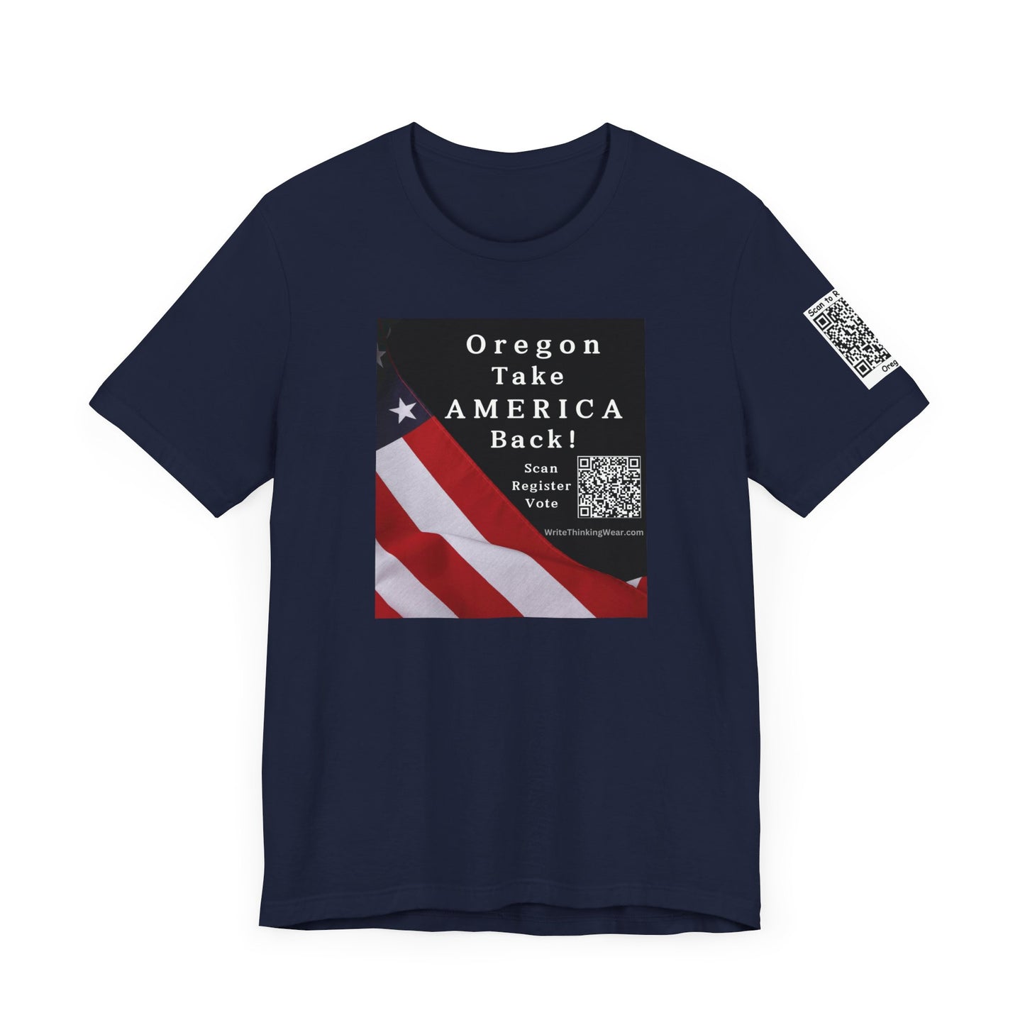 Oregon Take America Back! Scan Register Vote With Sleeve QR