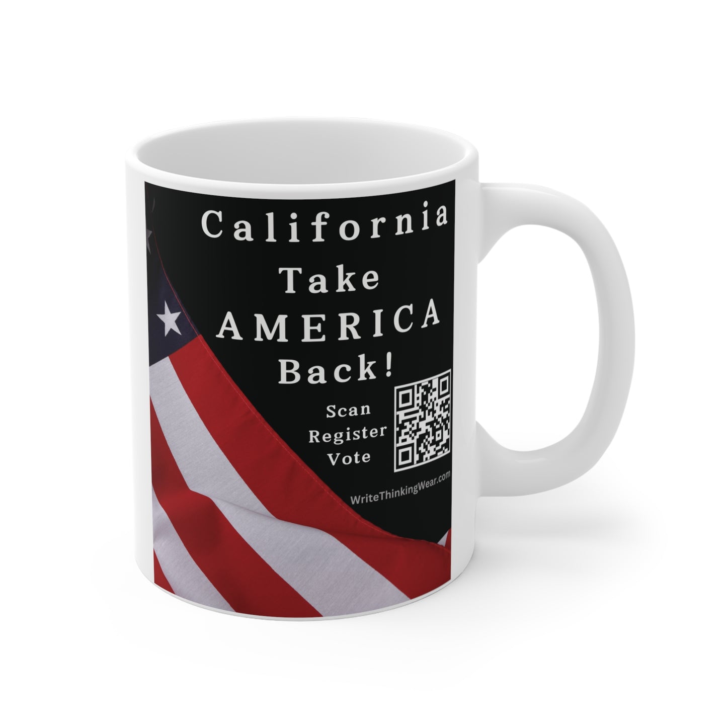 California Take America Back! Scan Register Vote Mug