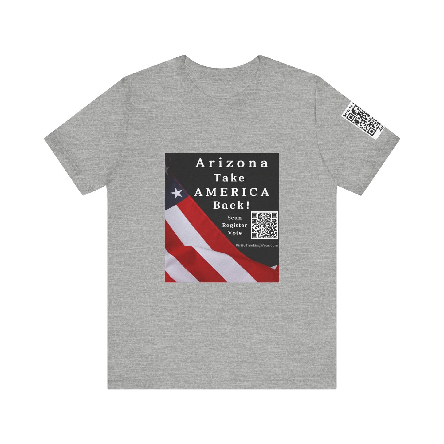 Arizona Take America Back! Scan Register Vote With Sleeve QR