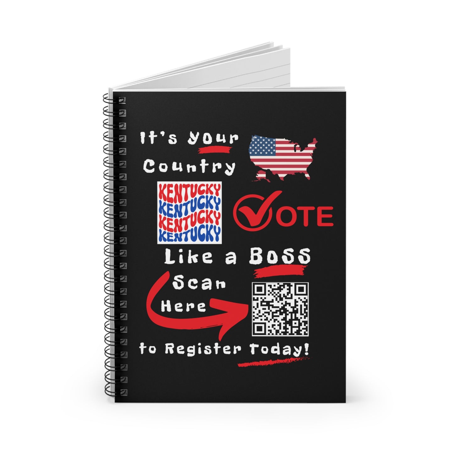 Kentucky Vote Like a Boss! Spiral Notebook - Ruled Line