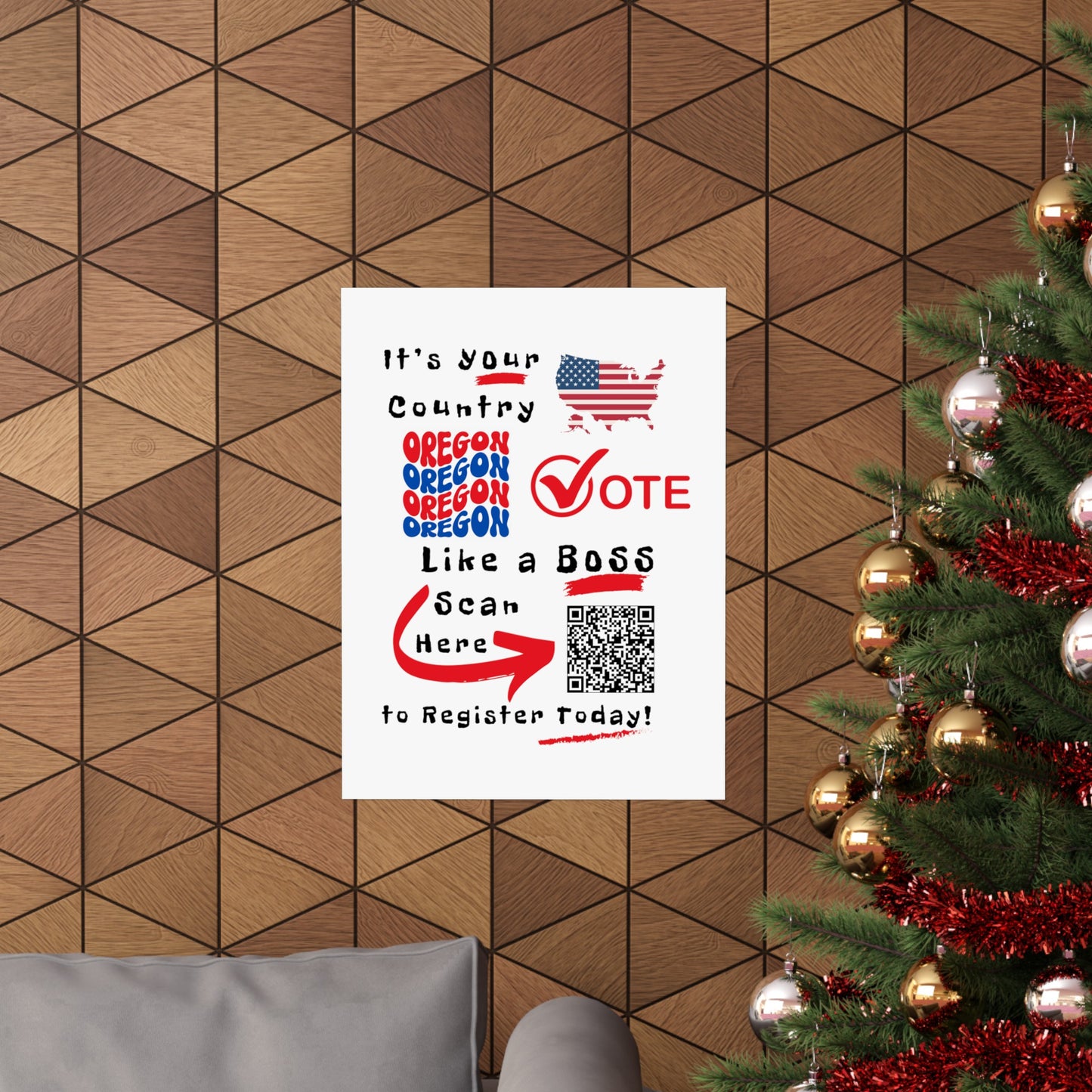 Oregon Vote Like a Boss! Matte Vertical Posters