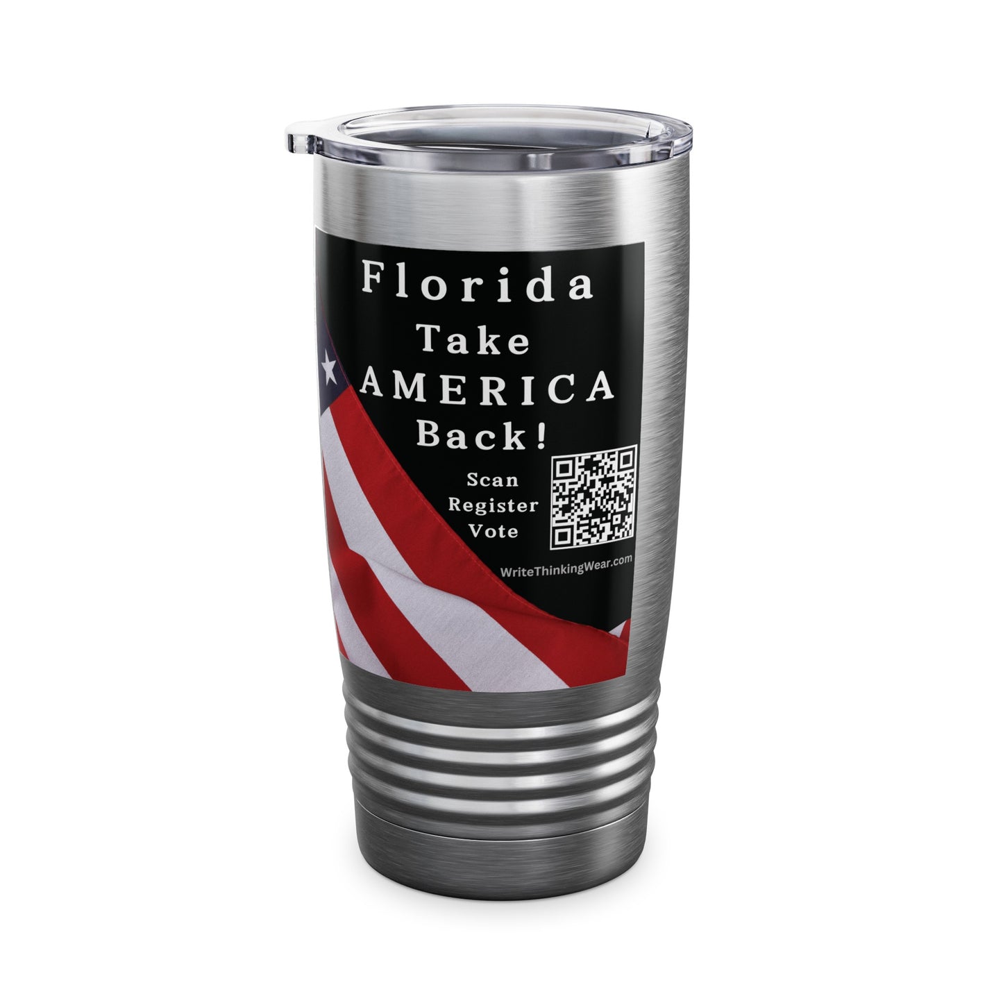 Florida Take America Back! Scan Register Vote Ringneck Tumbler, 20oz