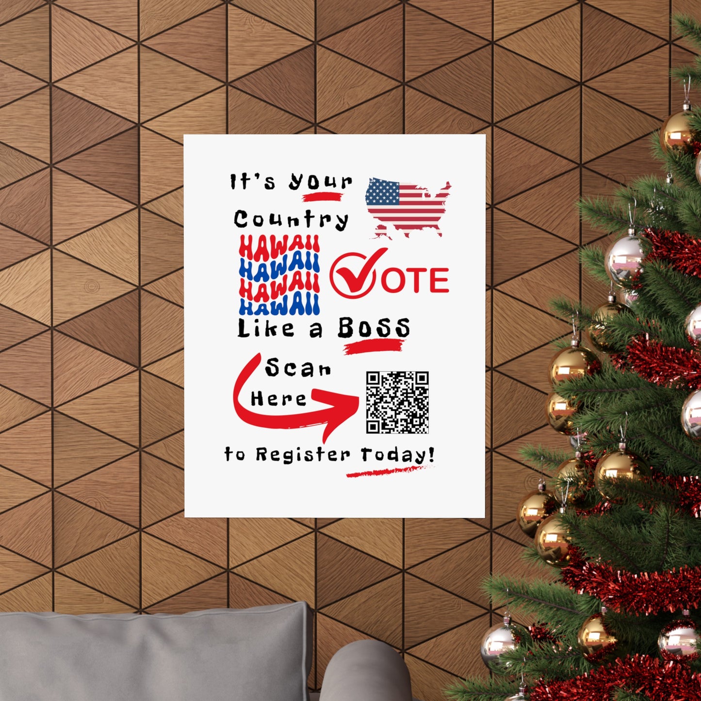 Hawaii Vote Like a Boss! Matte Vertical Posters