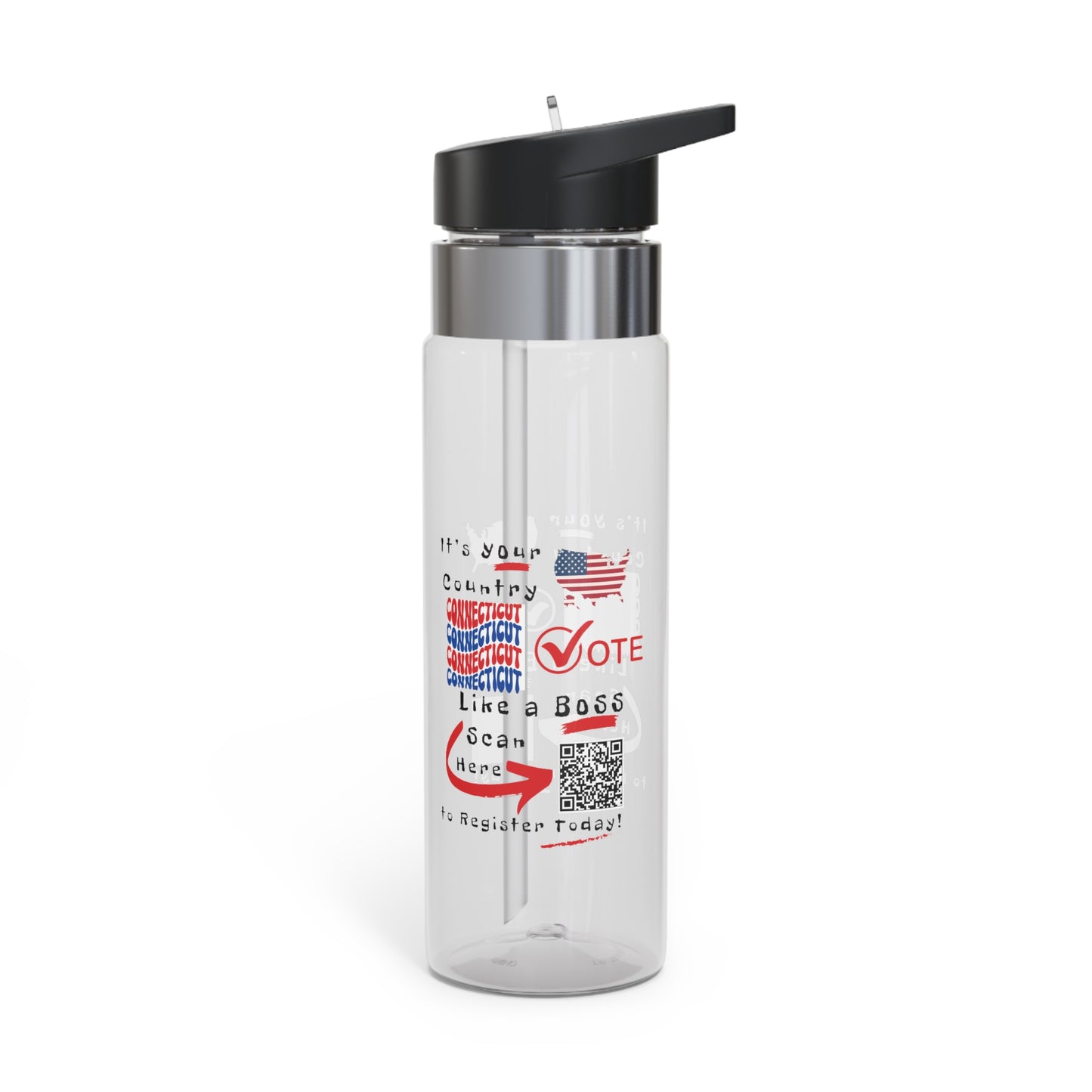 Connecticut Vote Like a Boss!! Kensington Tritan™ Sport Bottle, 20oz