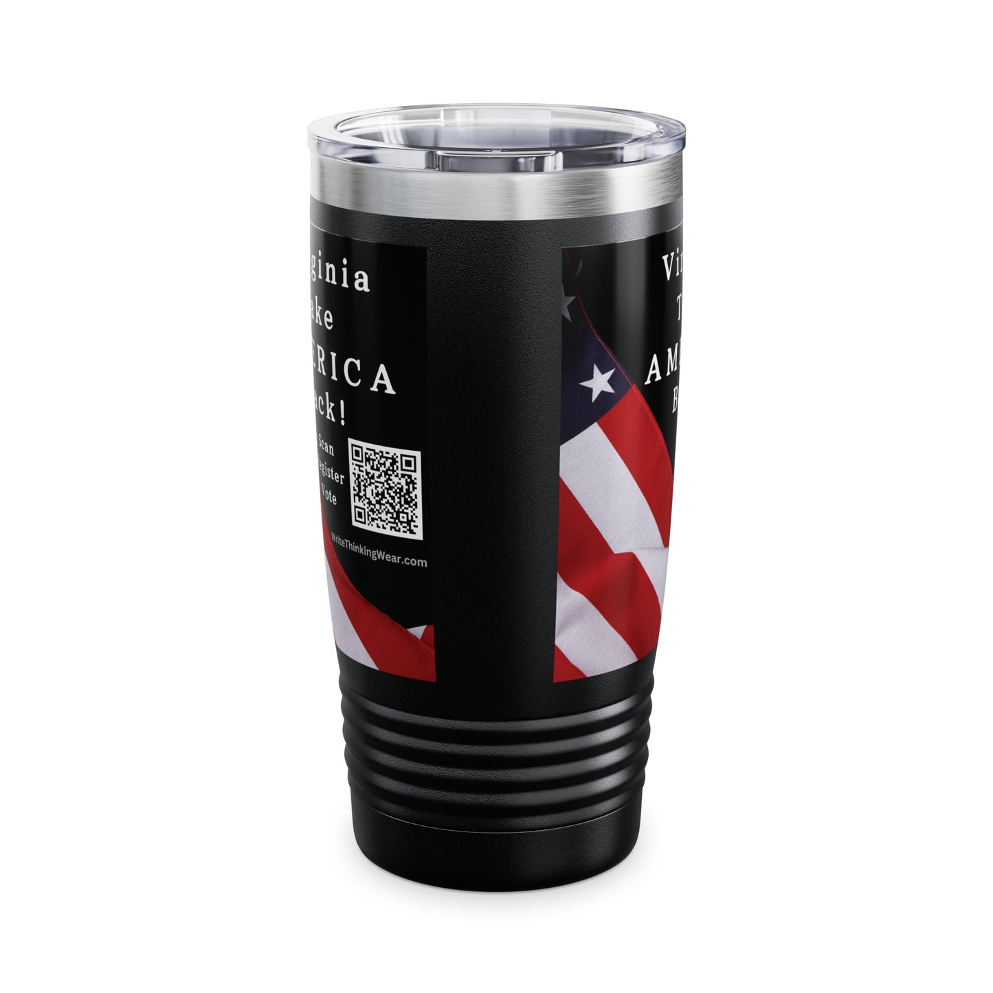 Virginia Take America Back! Scan Register Vote Ringneck Tumbler, 20oz