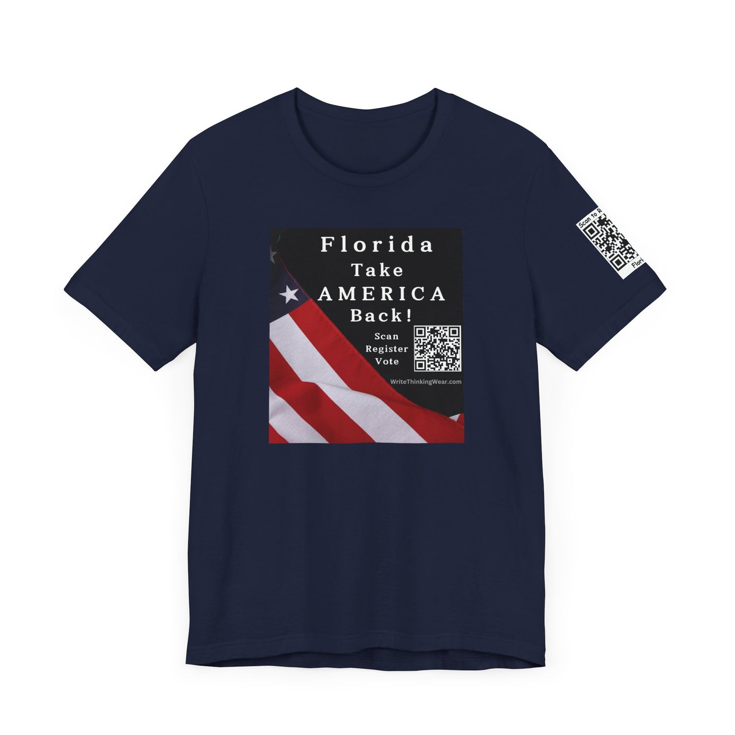 Florida Take America Back! Scan Register Vote With Sleeve QR