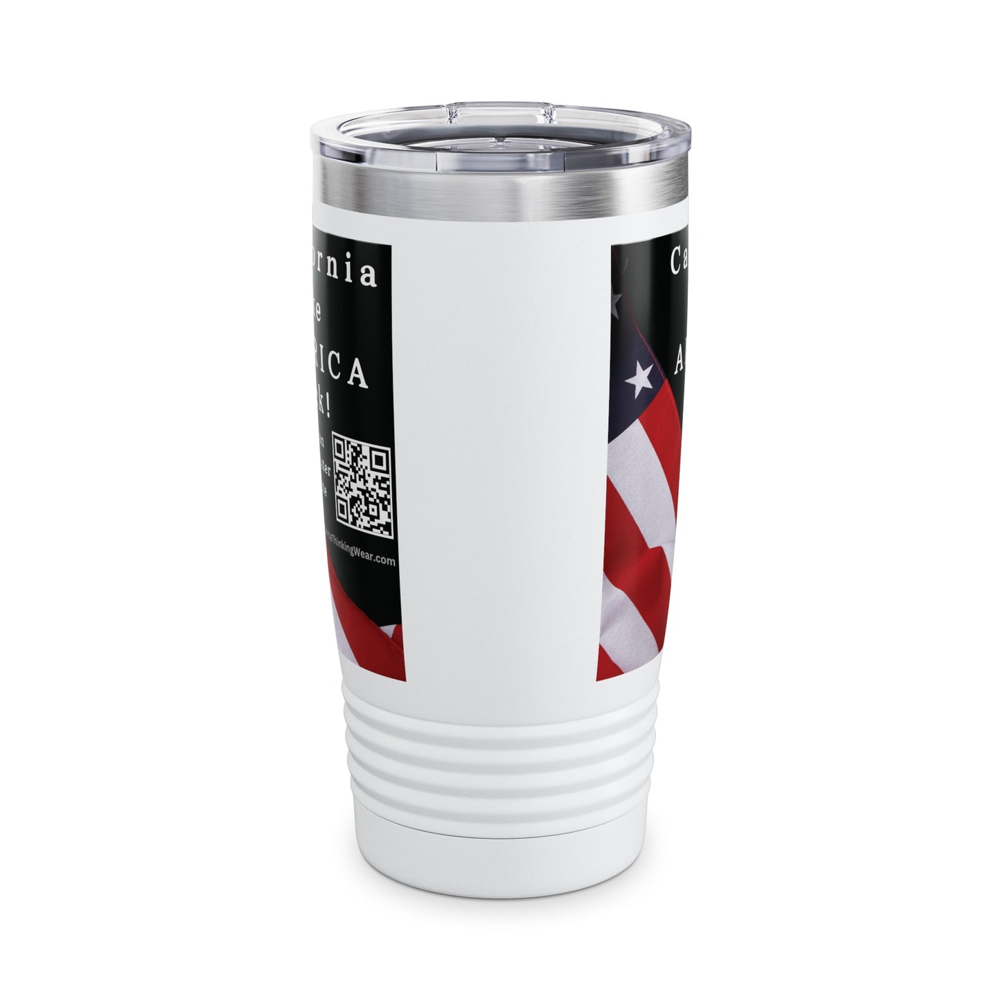 California Take America Back! Scan Register Vote Ringneck Tumbler, 20oz