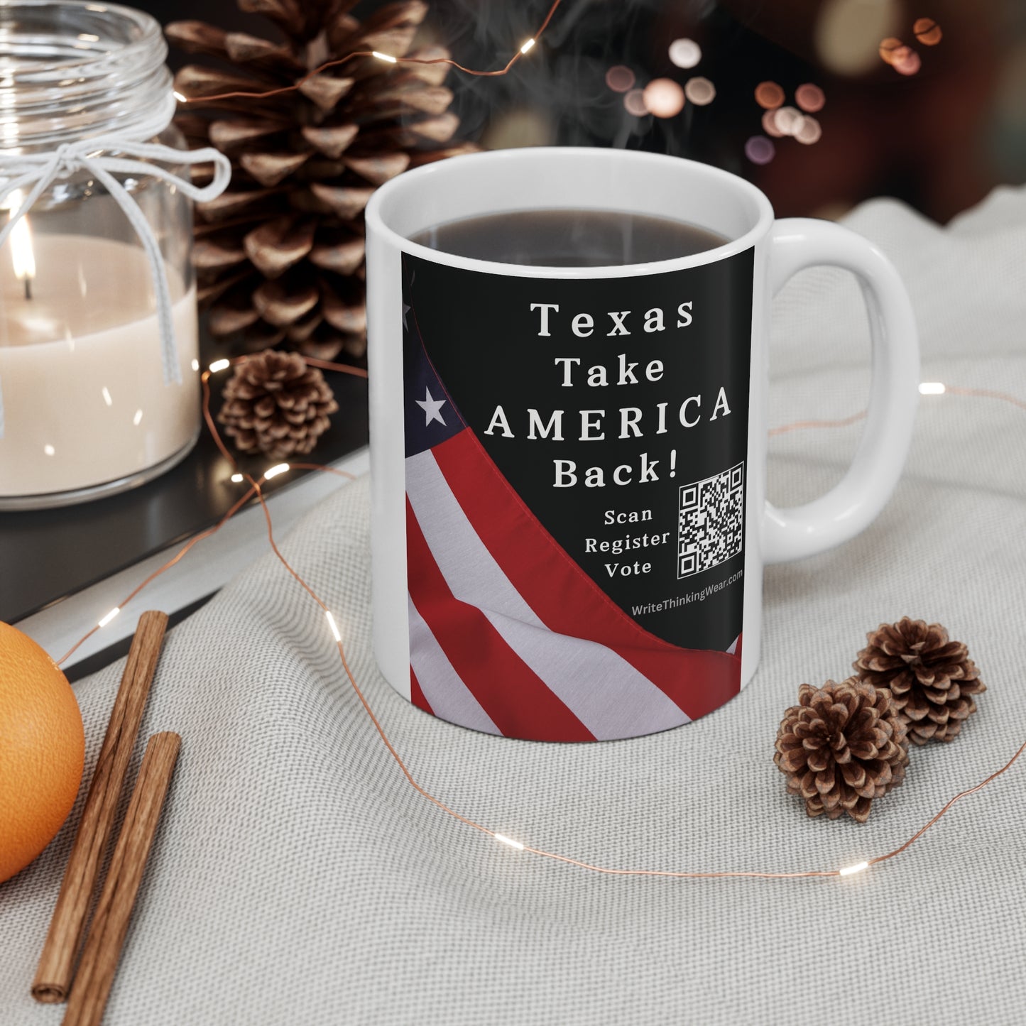 Texas Take America Back! Scan Register Vote Mug